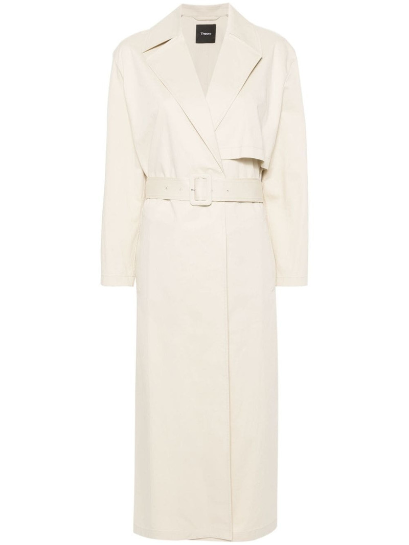 twill belted maxi 트렌치 코트 1