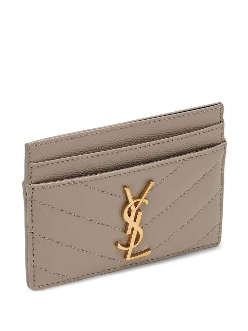 SAINT LAURENT quilted credit card case outlook