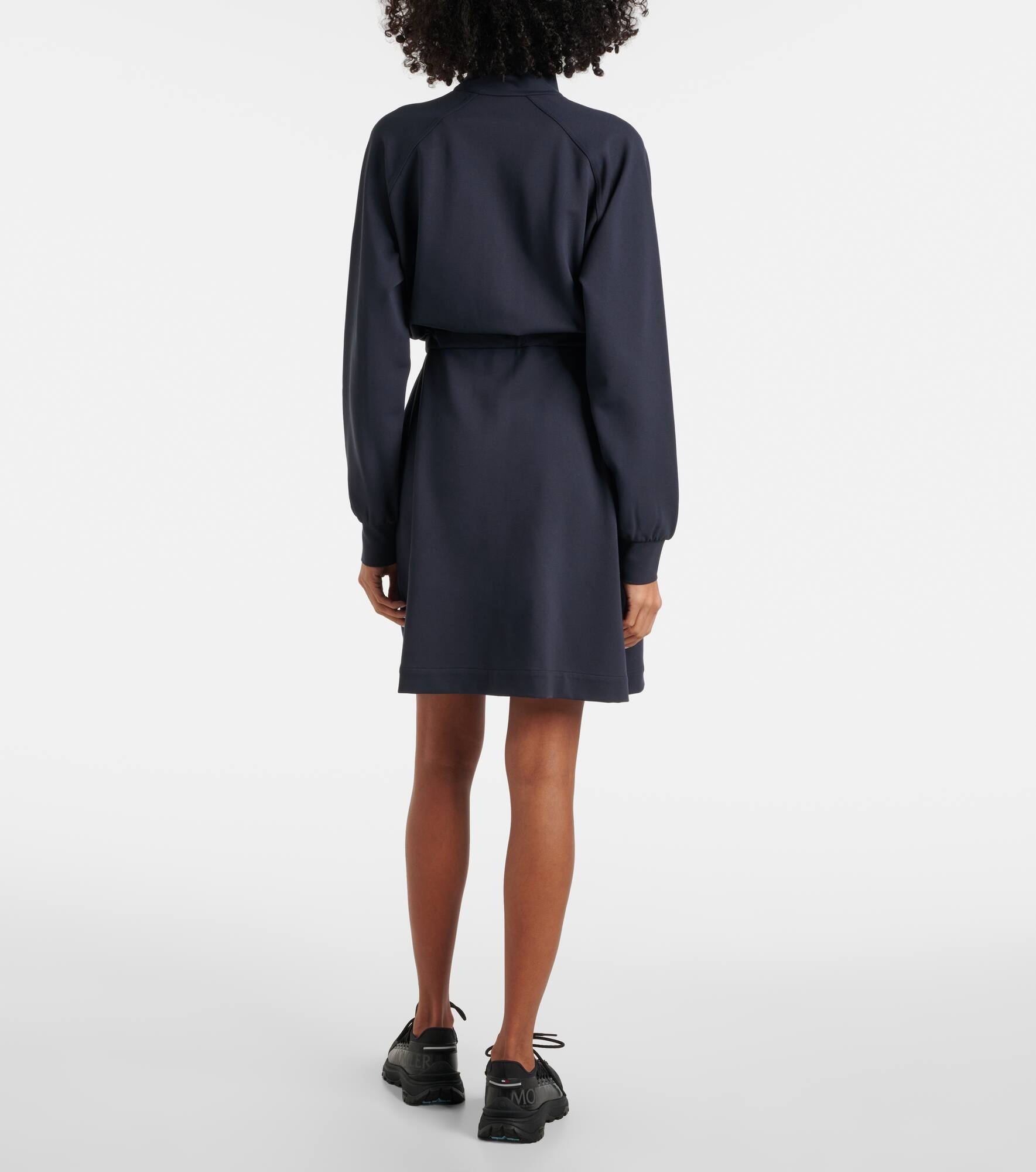 Zip-up jersey minidress - 3