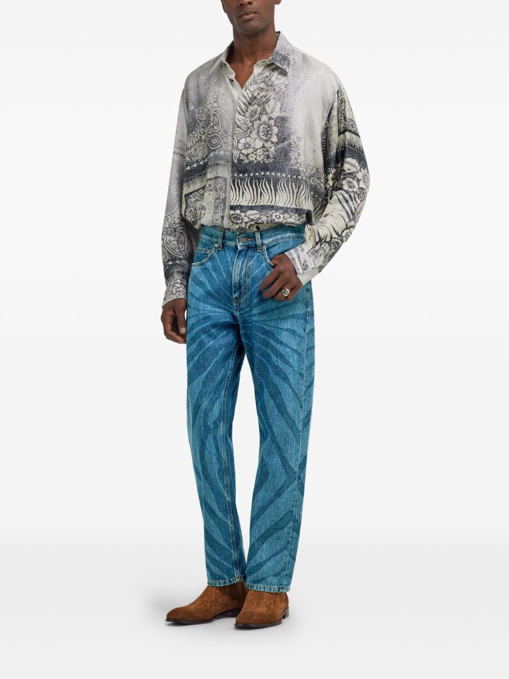 bandana-print shirt - 2