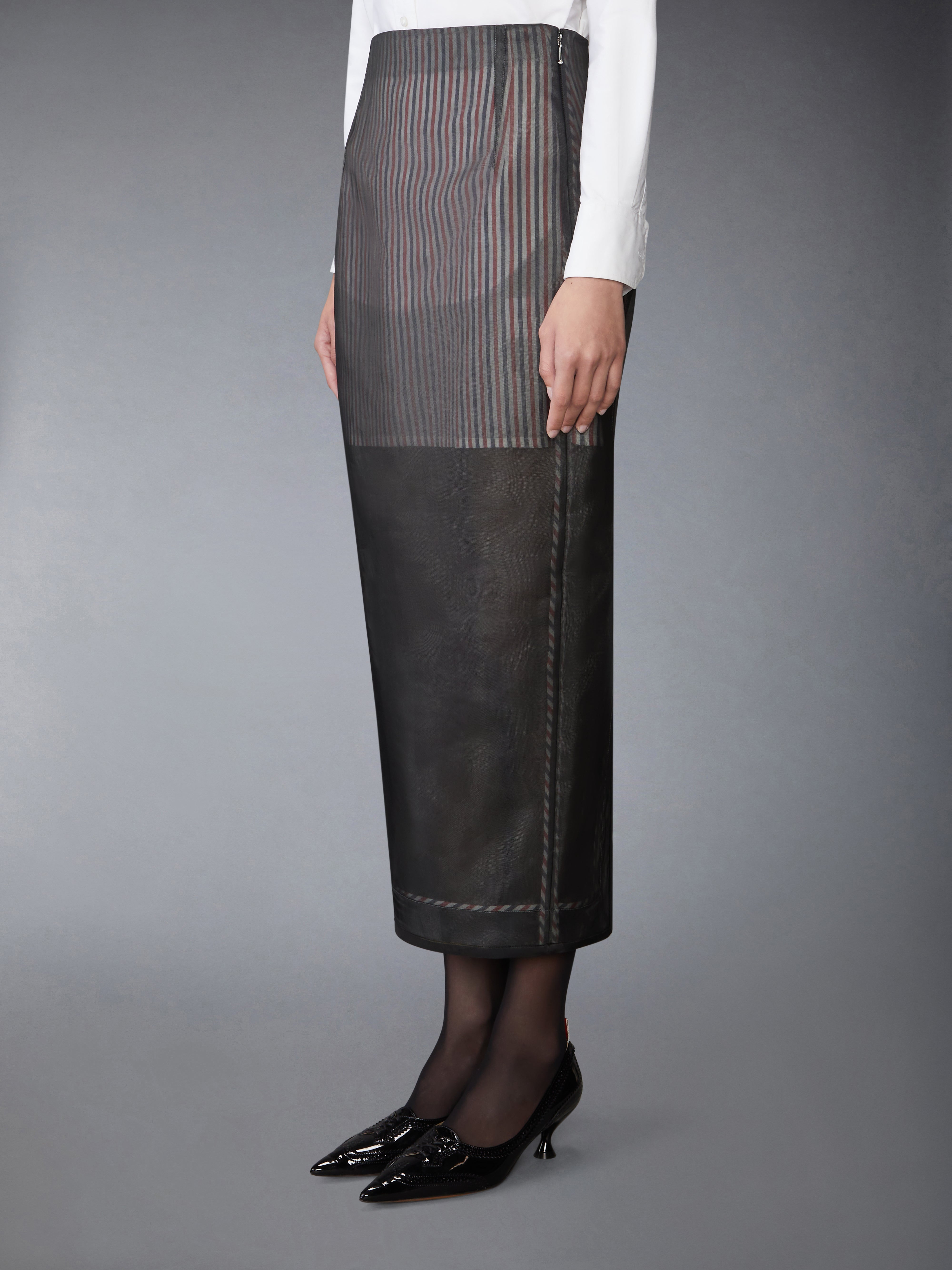 SILK ORGANZA HIGH WAISTED PENCIL SKIRT - 3