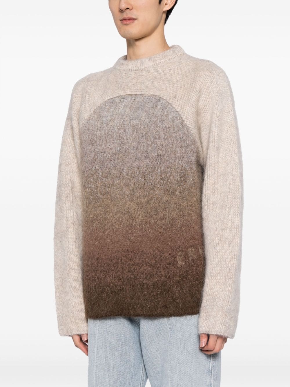 RAINBOW GRADIENT-EFFECT CREW-NECK JUMPER - 3