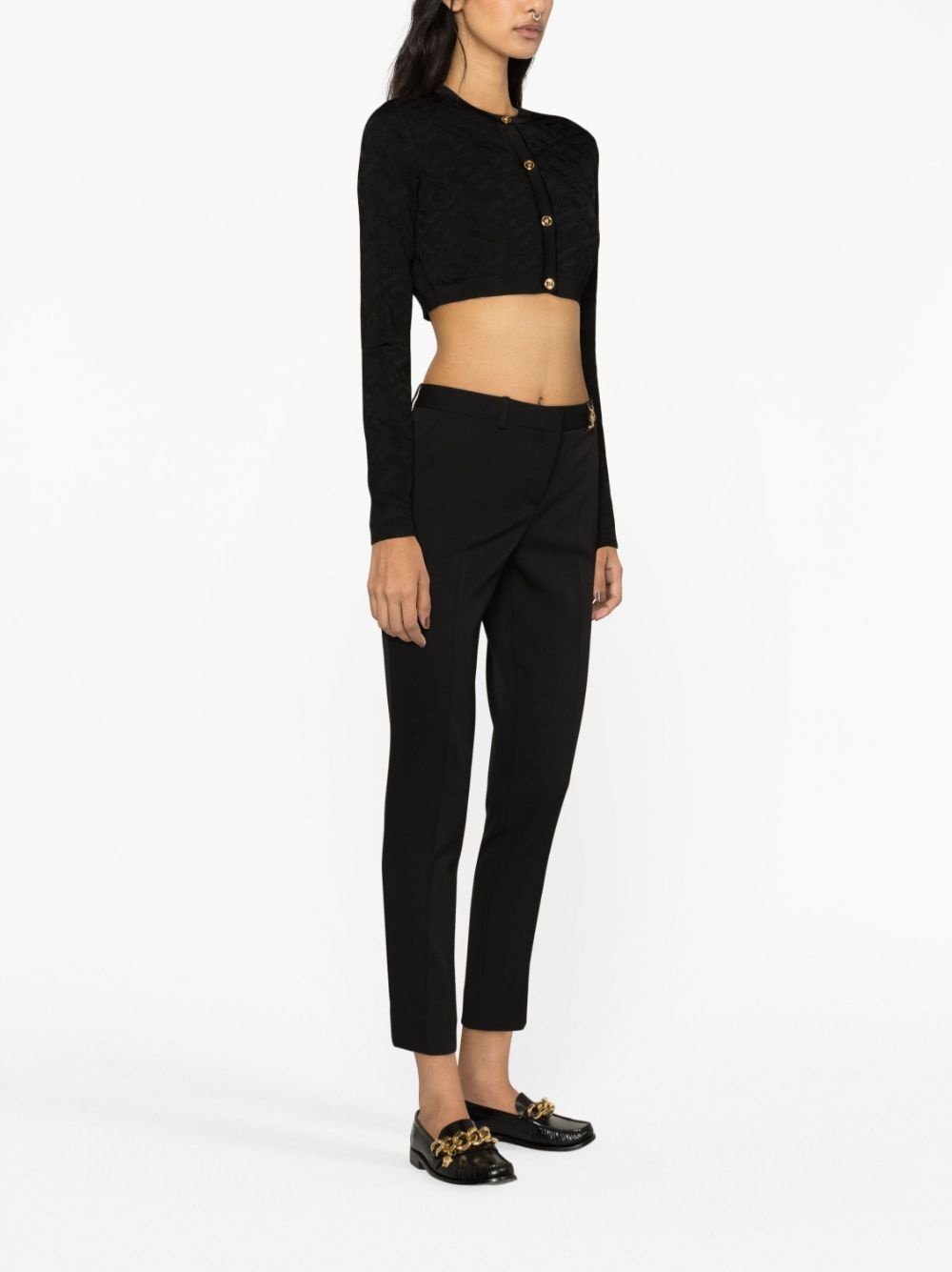 Medusa Head-plaque tapered trousers - 5