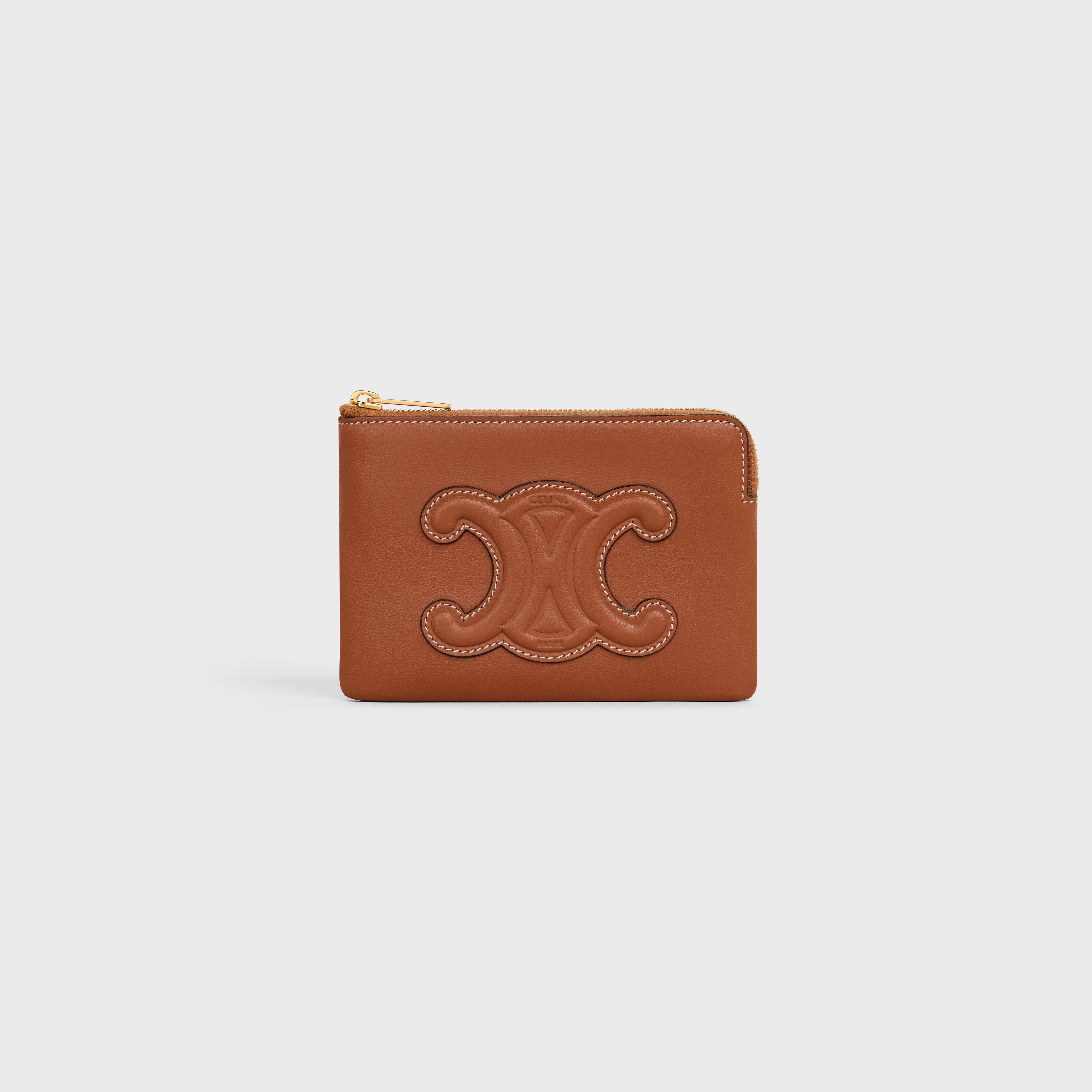 COIN AND CARD POUCH CUIR TRIOMPHE IN SMOOTH CALFSKIN