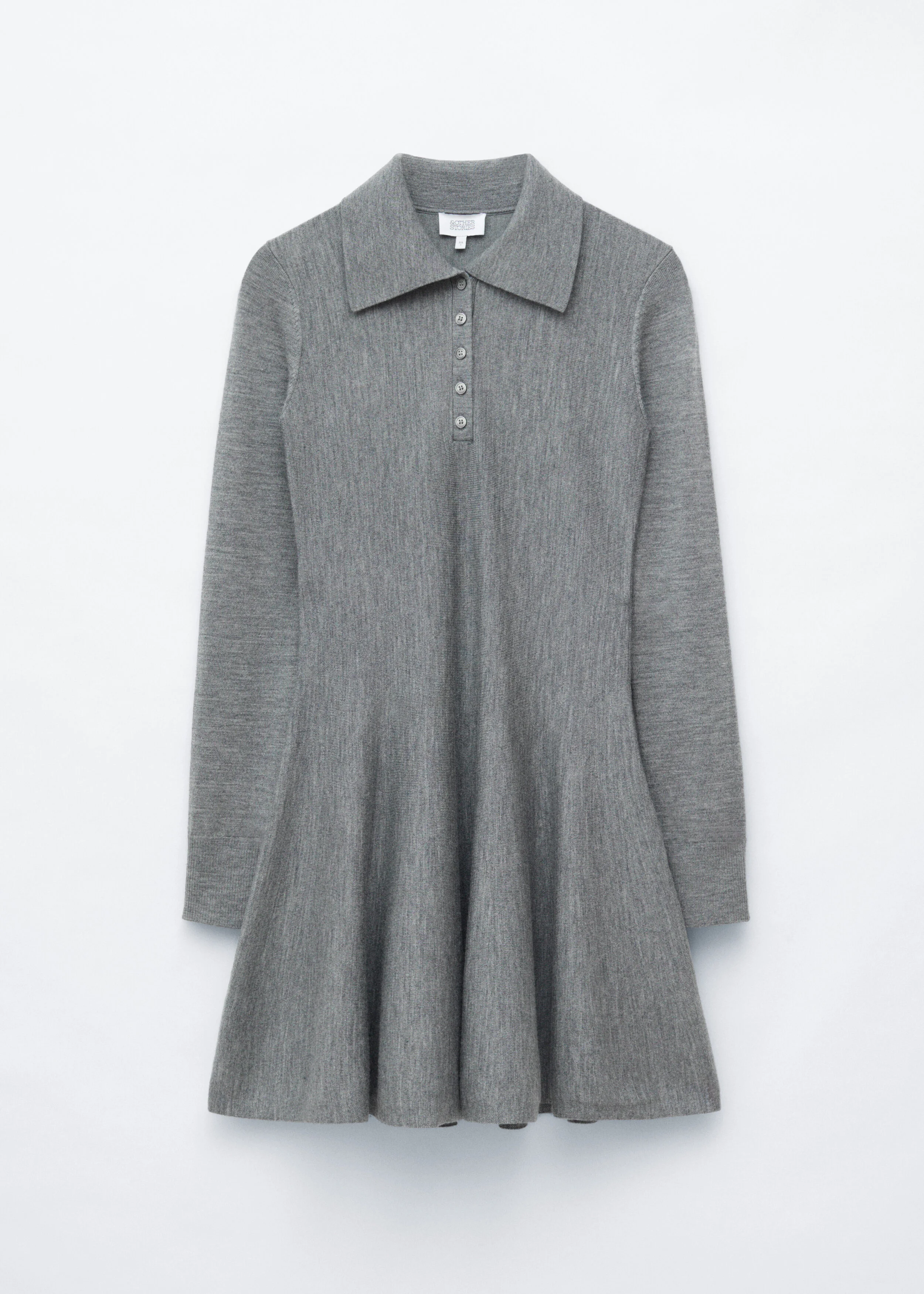 Knitted Shirt Dress - 1