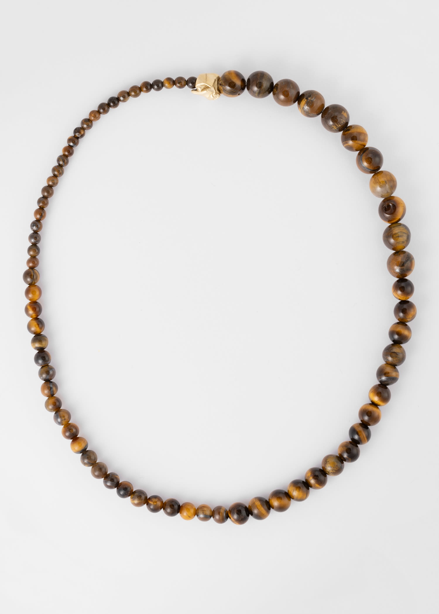 Tiger Eye & Gold Vermeil Beaded Necklace by Completedworks - 2