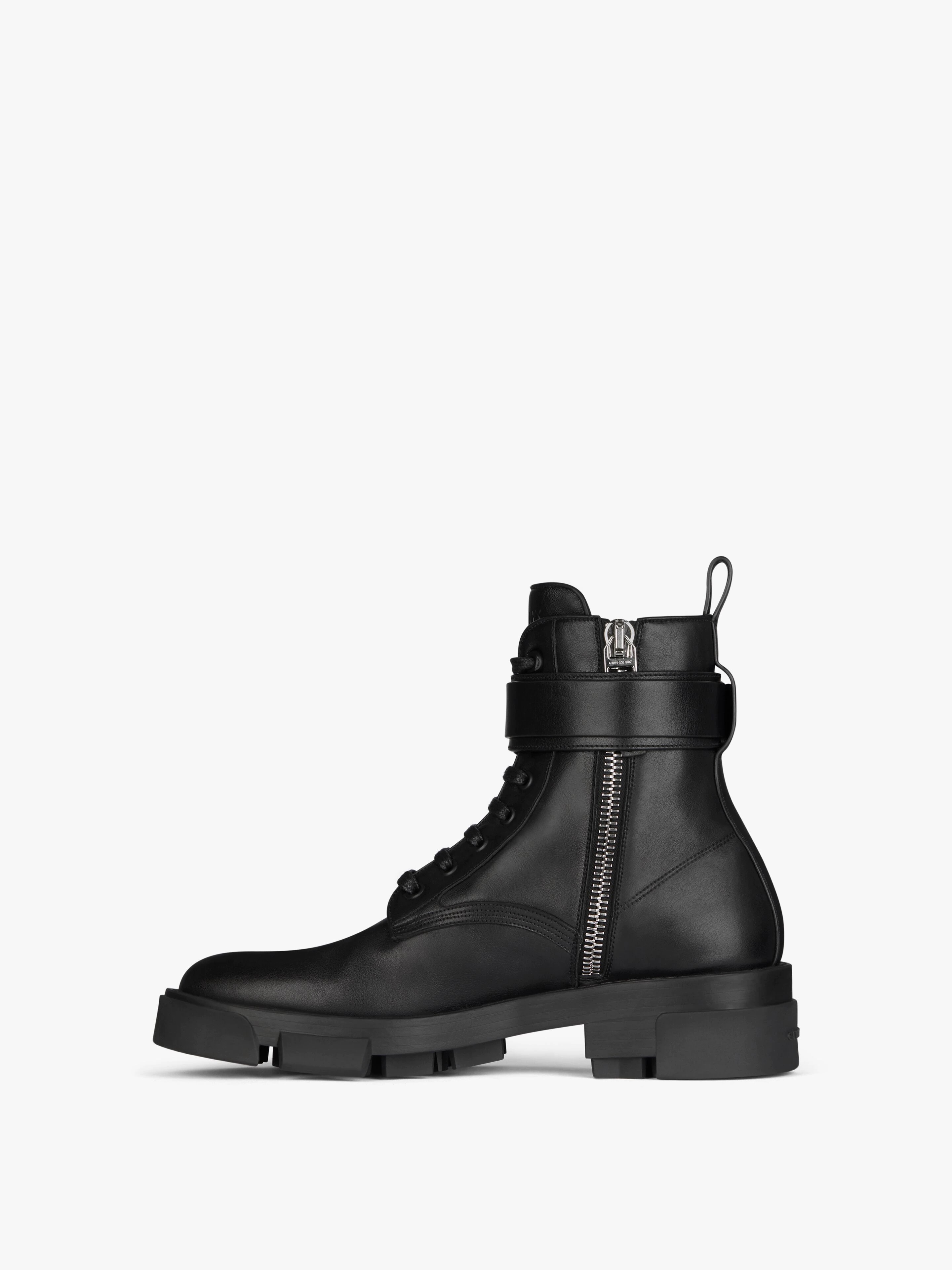 TERRA BOOTS IN LEATHER WITH 4G BUCKLE - 3