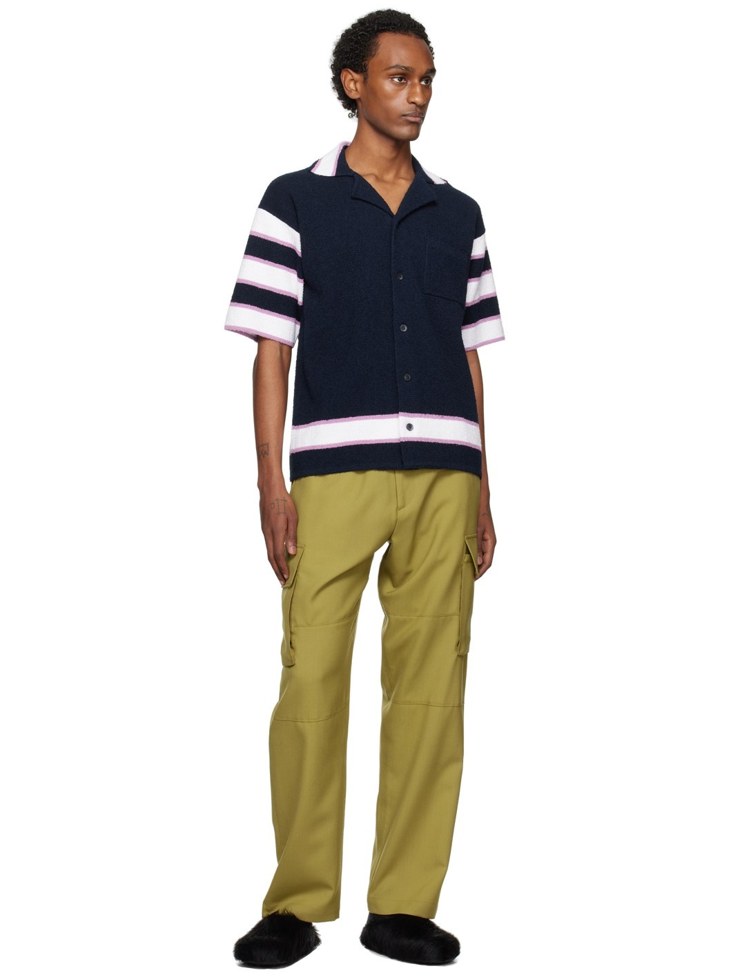 Green Drawstring Cargo Pants - 4