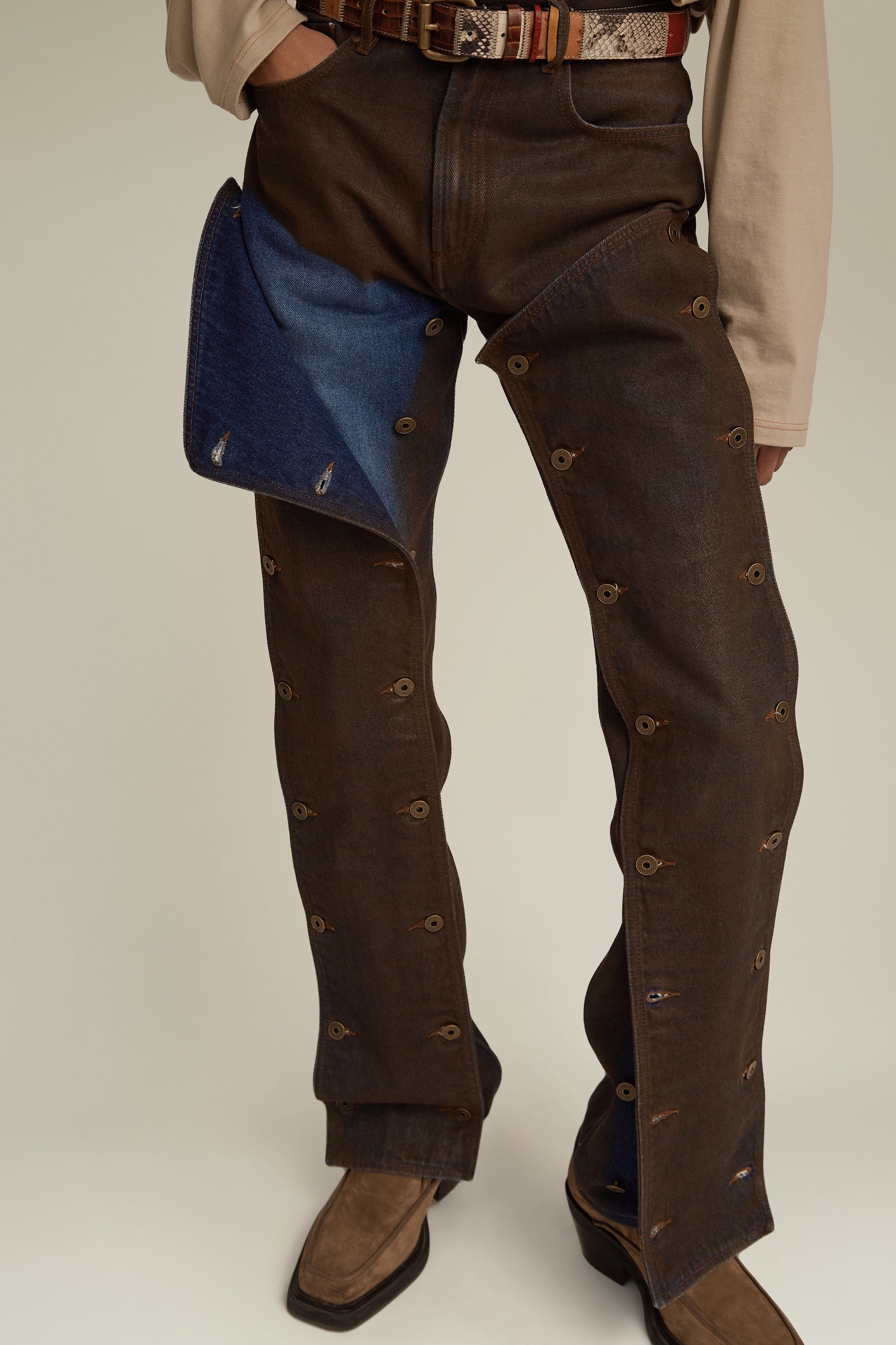 Button Panel Jeans - 6