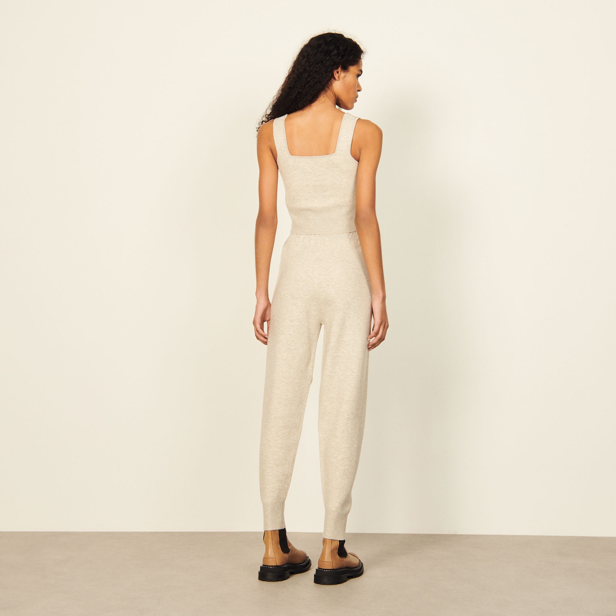 Knit jogging bottoms with embroidery - 2