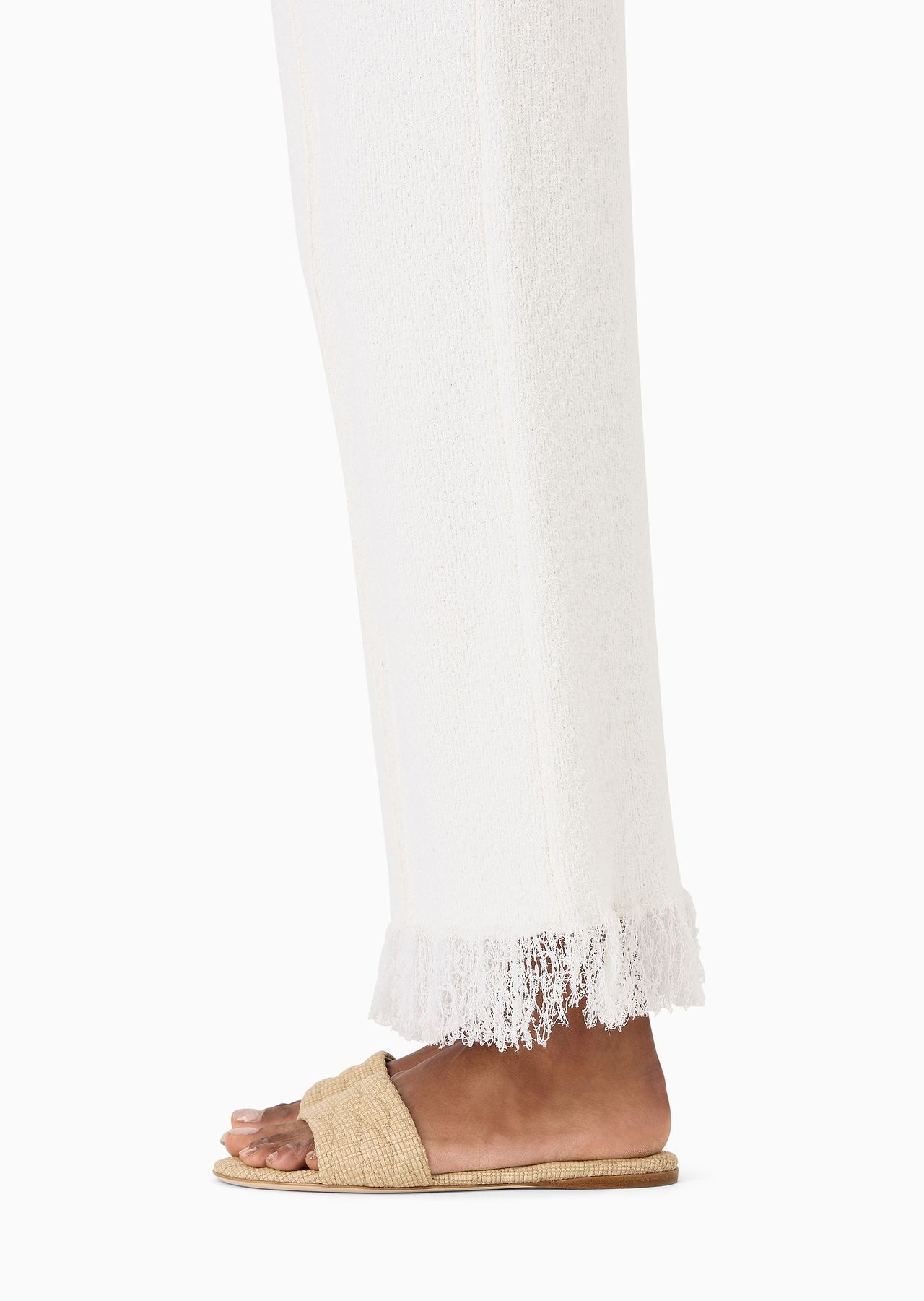 Ribbed viscose-blend trousers - 5