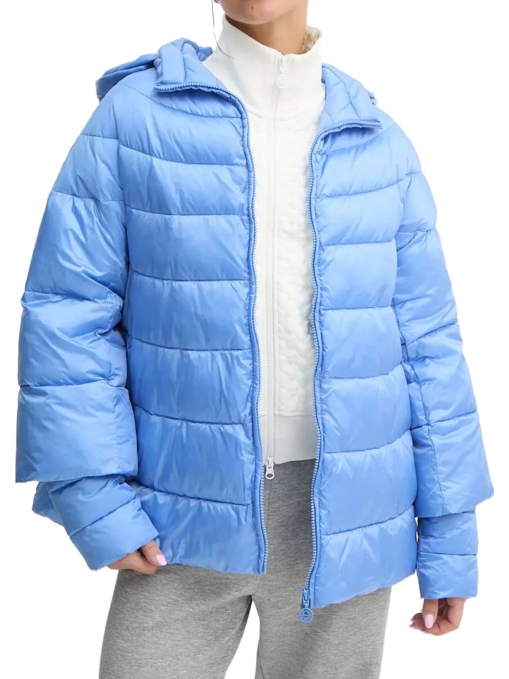 quilted hooded jacket - 1