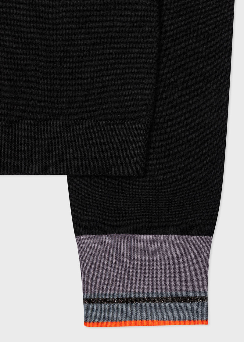 Paul Smith Wool Sweater With Metallic Cuff outlook