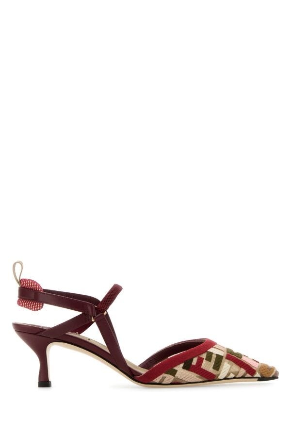 Fendi Woman Multicolor Mesh And Fabric Colibrã¬ Pumps - 1