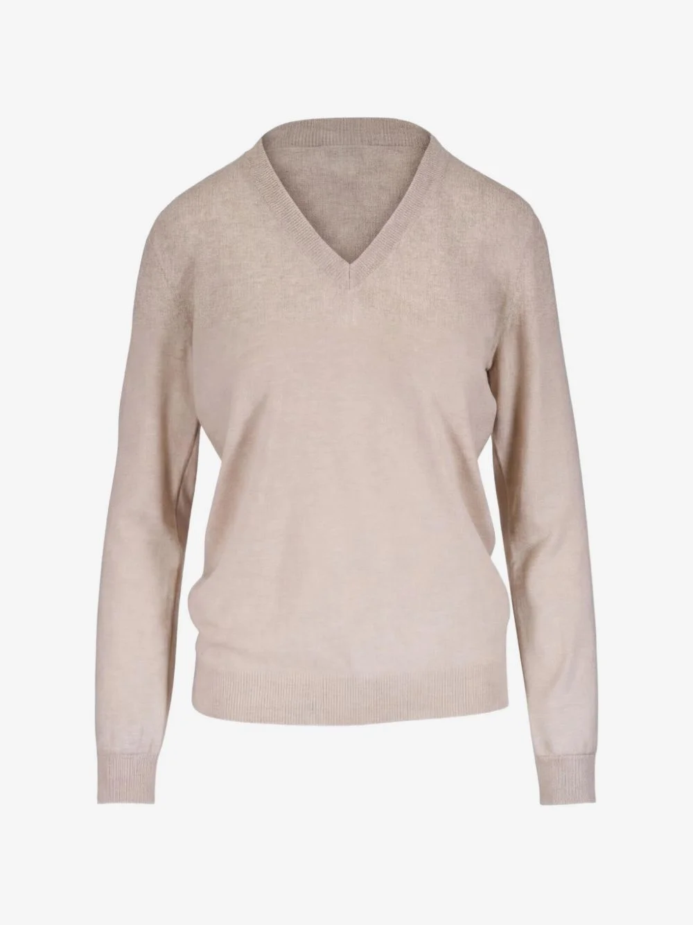 Monili-trim V-neck cashmere sweater - 1