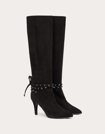 Valentino Rockstud Flair Suede Boot 85 mm outlook