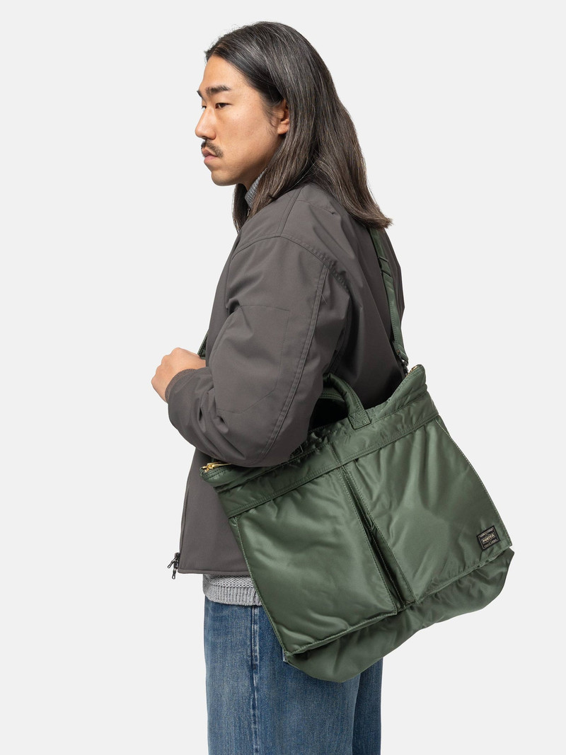 PORTER TANKER Helmet Bag Sage Green outlook