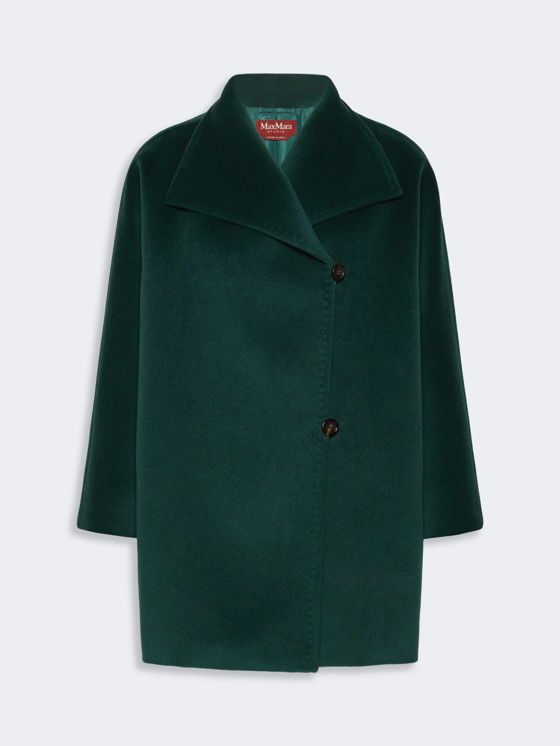 NEMBO Cocoon-fit wool coat - GREEN - 1