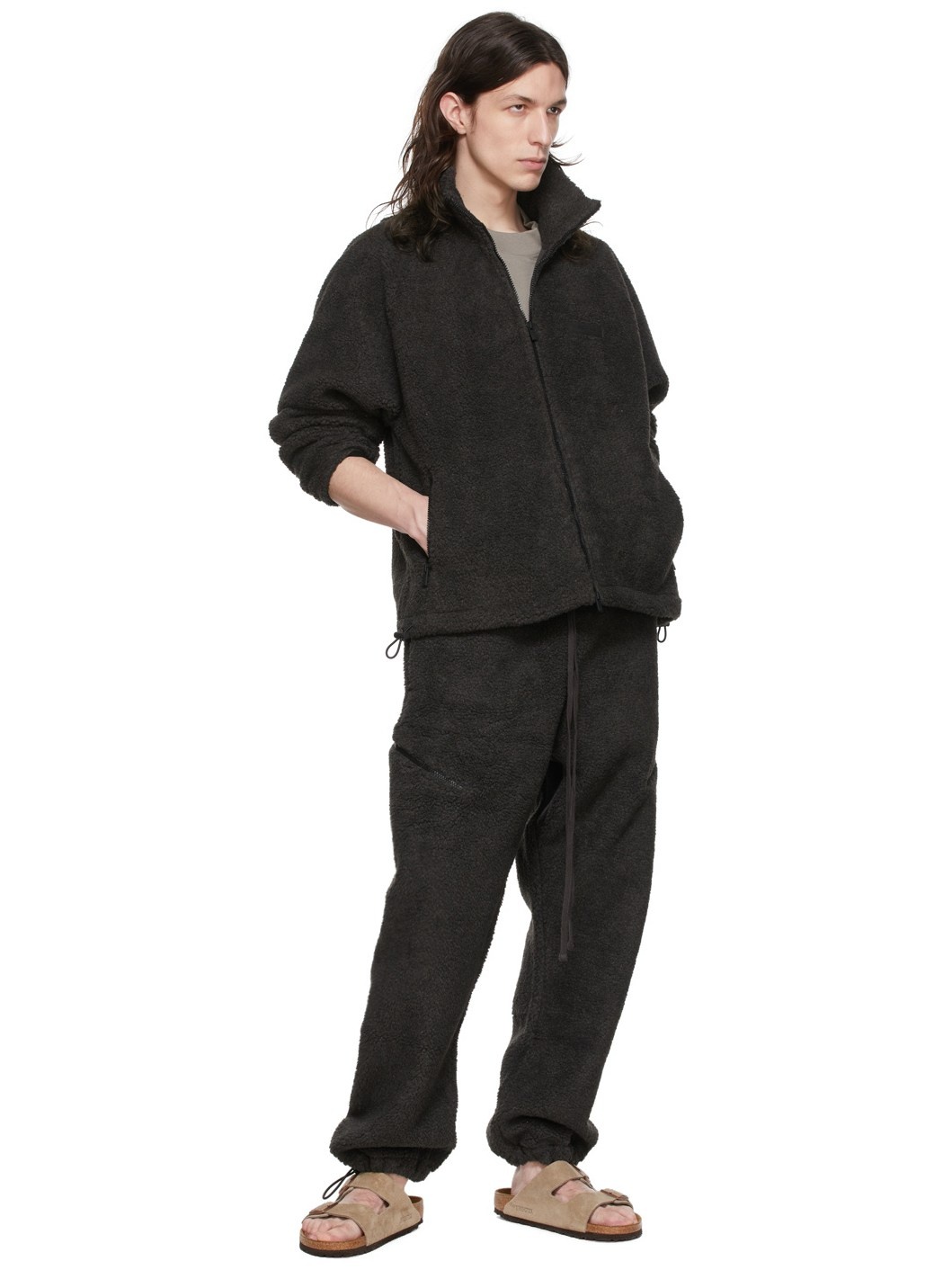 Black Polyester Lounge Pants - 4