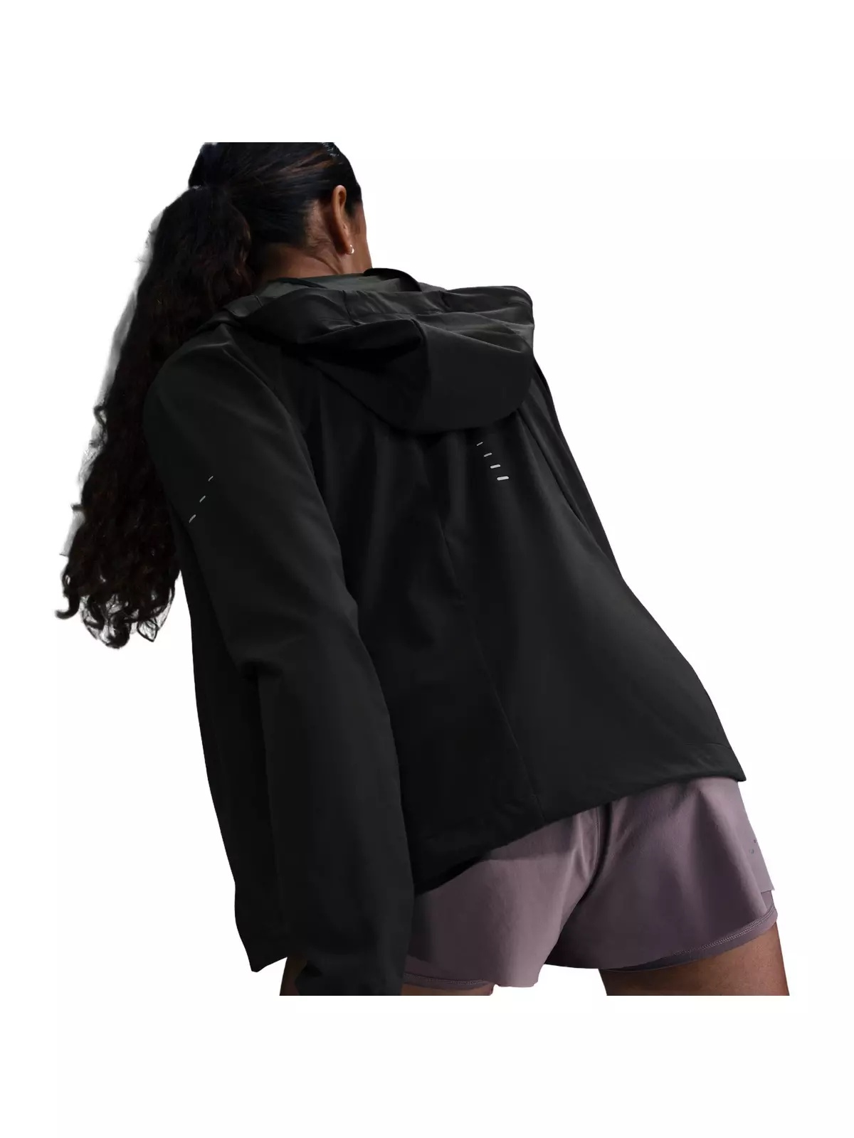 Women's Swift repel Packable Running Jacket -Black - 2