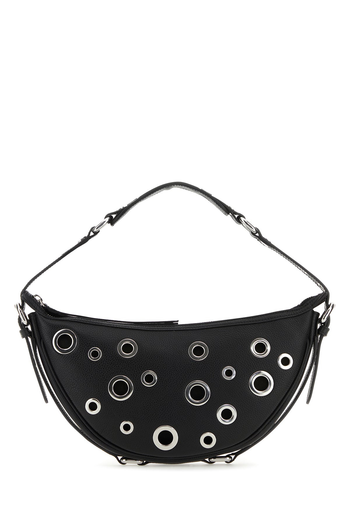 Black leather shoulder bag - 1