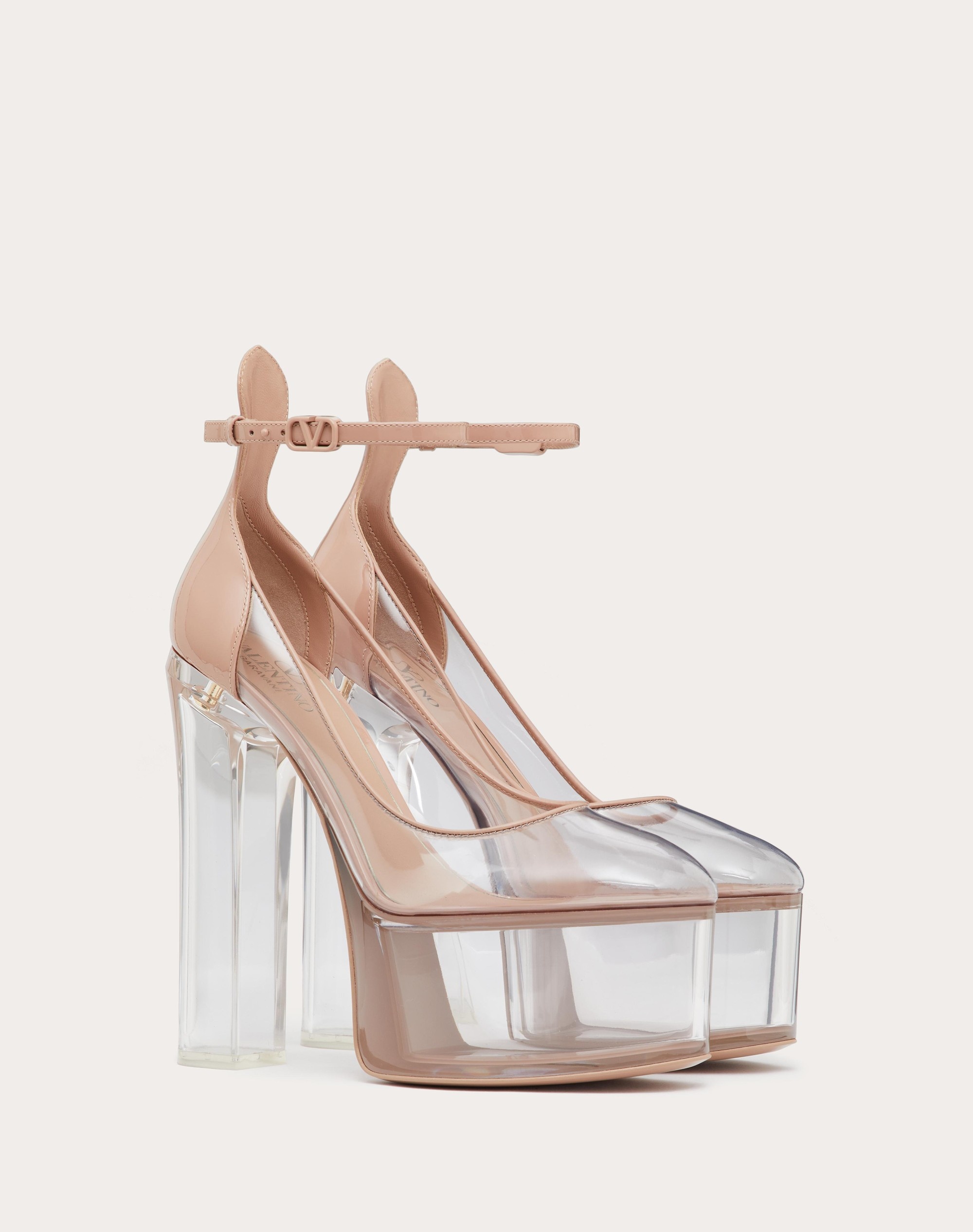 VALENTINO GARAVANI TAN-GO PLATFORM PUMPS IN POLYMER MATERIAL WITH PLEXI HEEL 155MM - 2