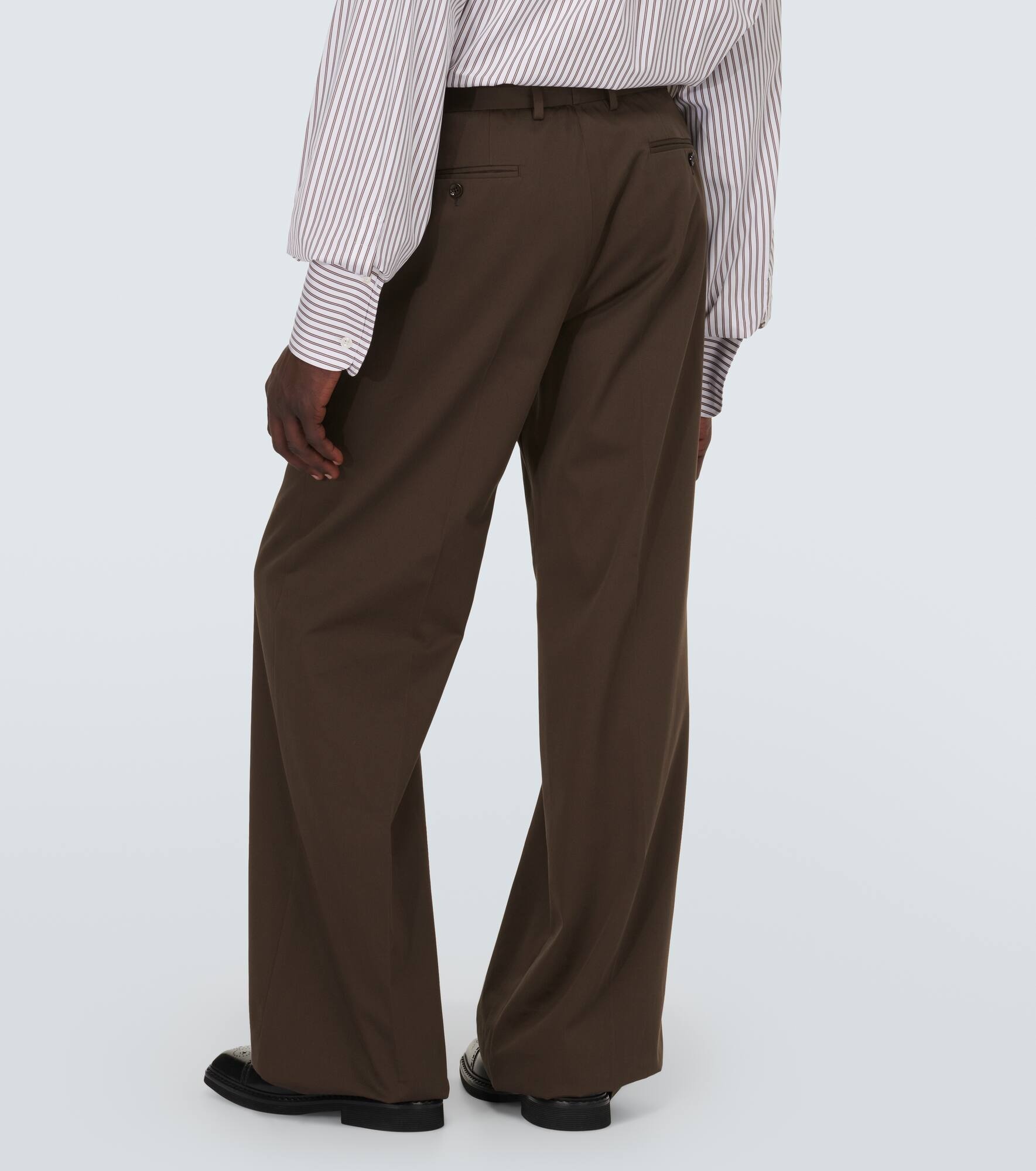 Cotton wide-leg pants - 4