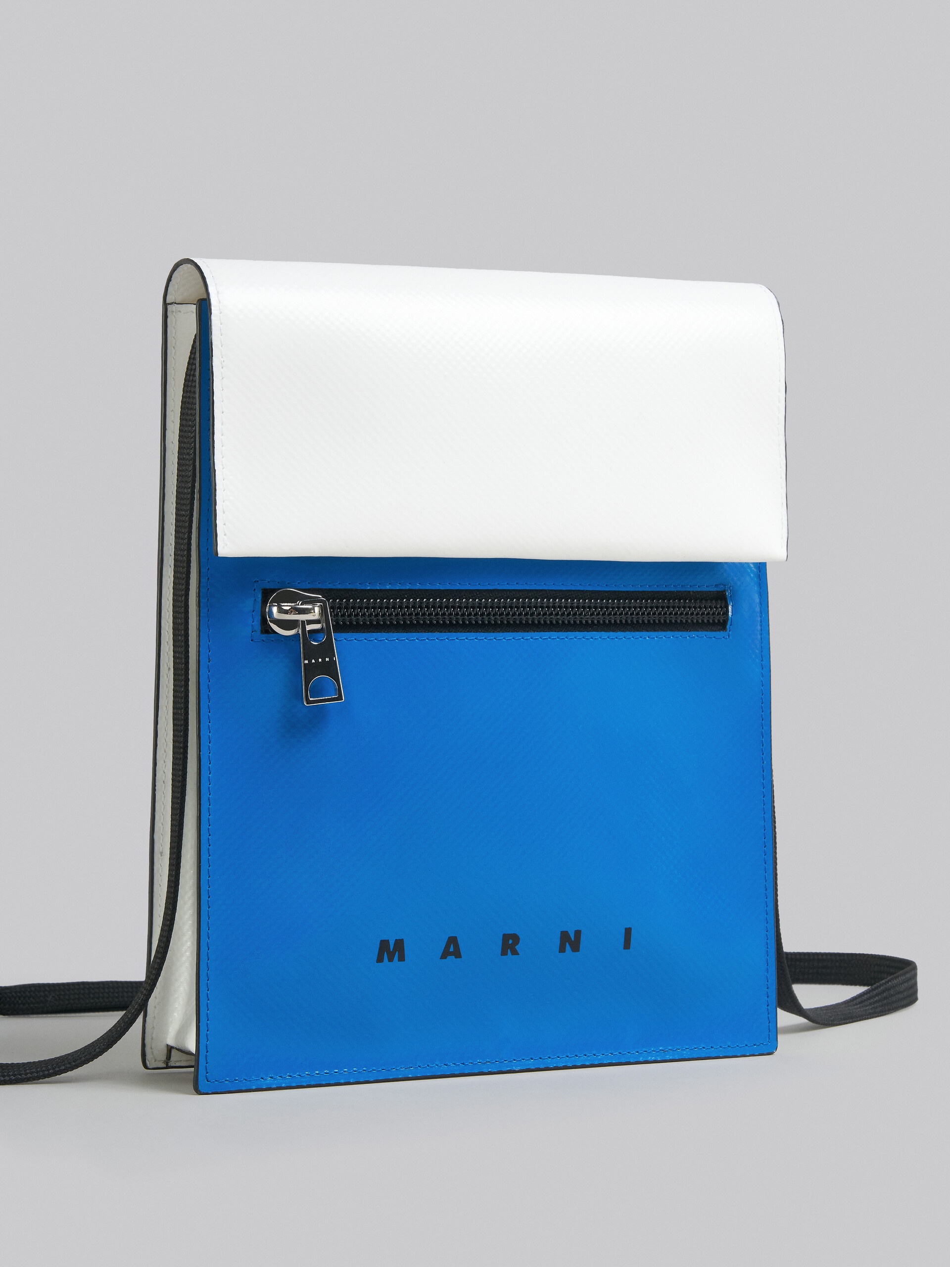 TRIBECA SHOULDER BAG IN WHITE AND BLUE - 5