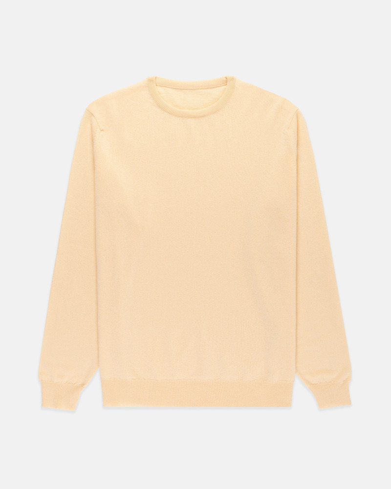 J. PRESS MADE-IN-SCOTLAND YELLOW CASHMERE CREWNECK SWEATER outlook