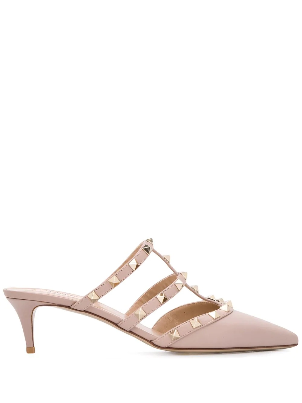 Rockstud pointed-toe mules - 1