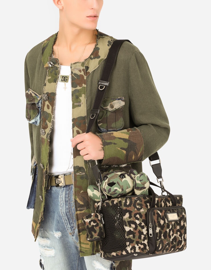 Camouflage jacquard handbag - 2