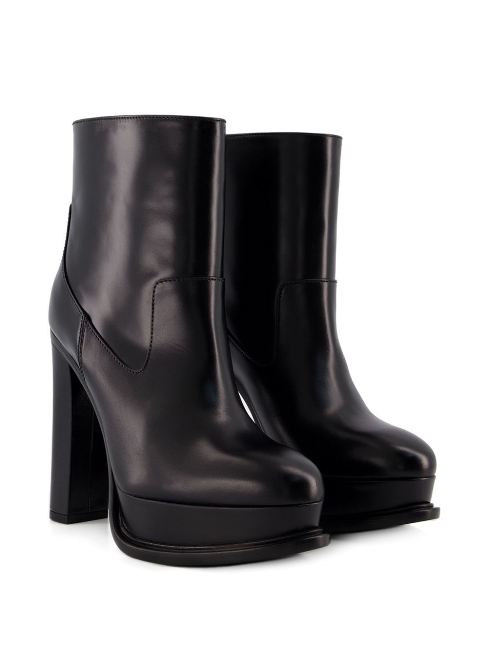 120mm leather ankle boots - 2