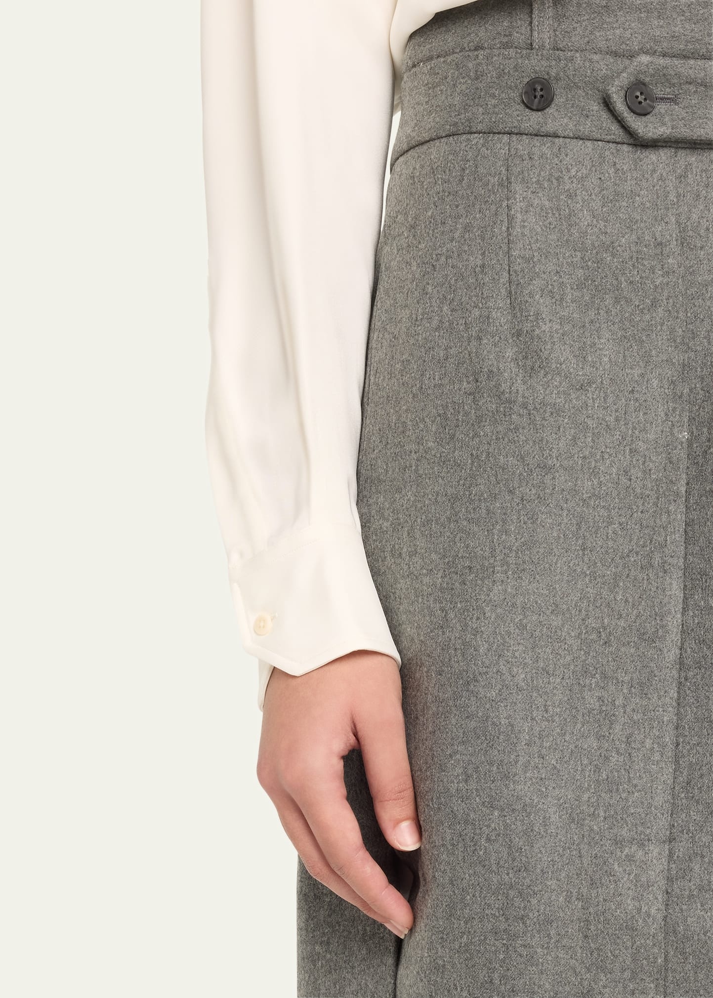 Andes Apron Wool Midi Skirt - 5