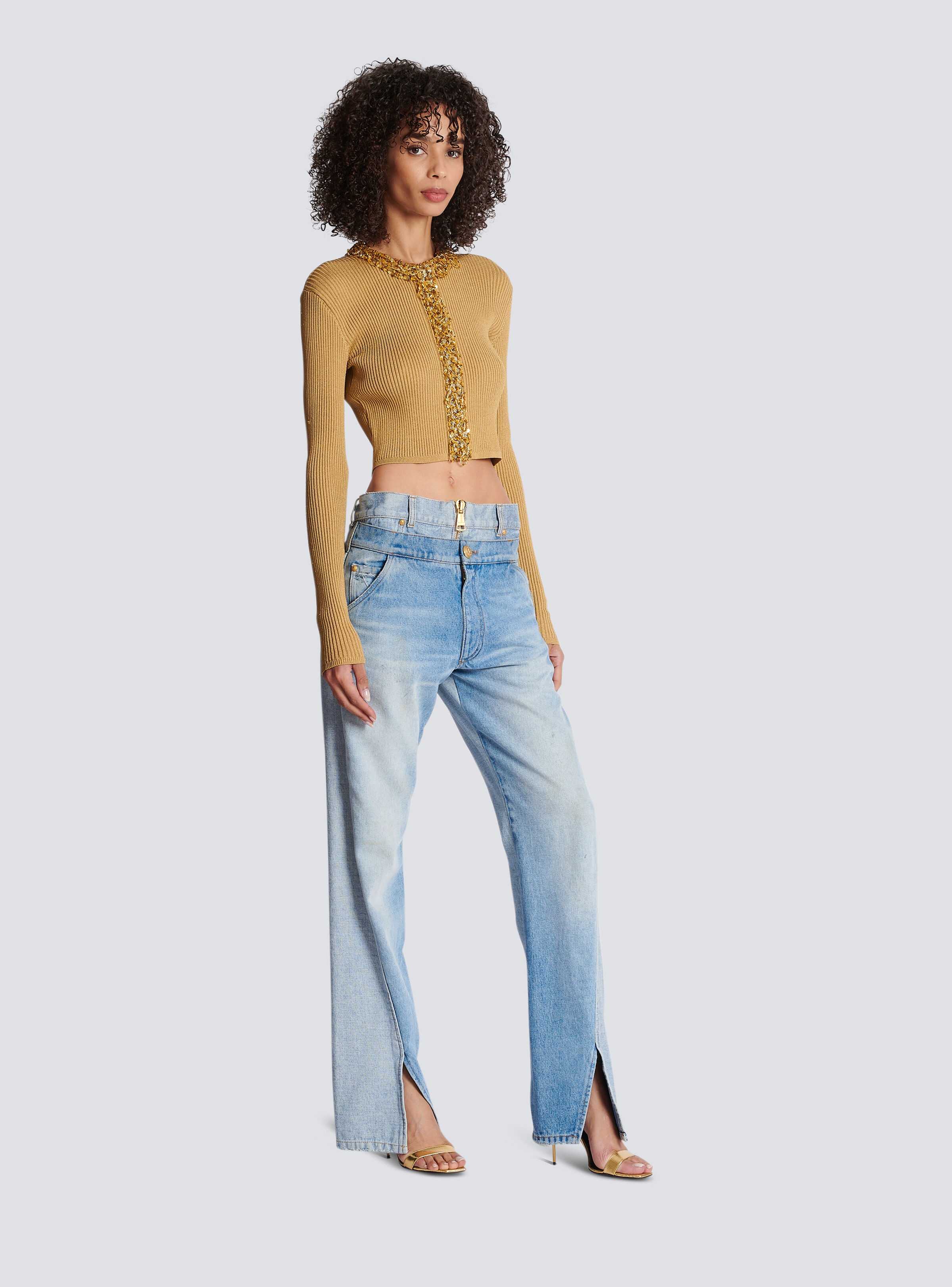 Embroidered knit cardigan - 3