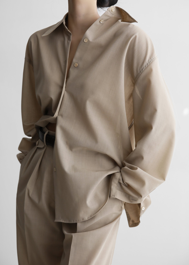 Meslay Sheer Shirt - Beige 6