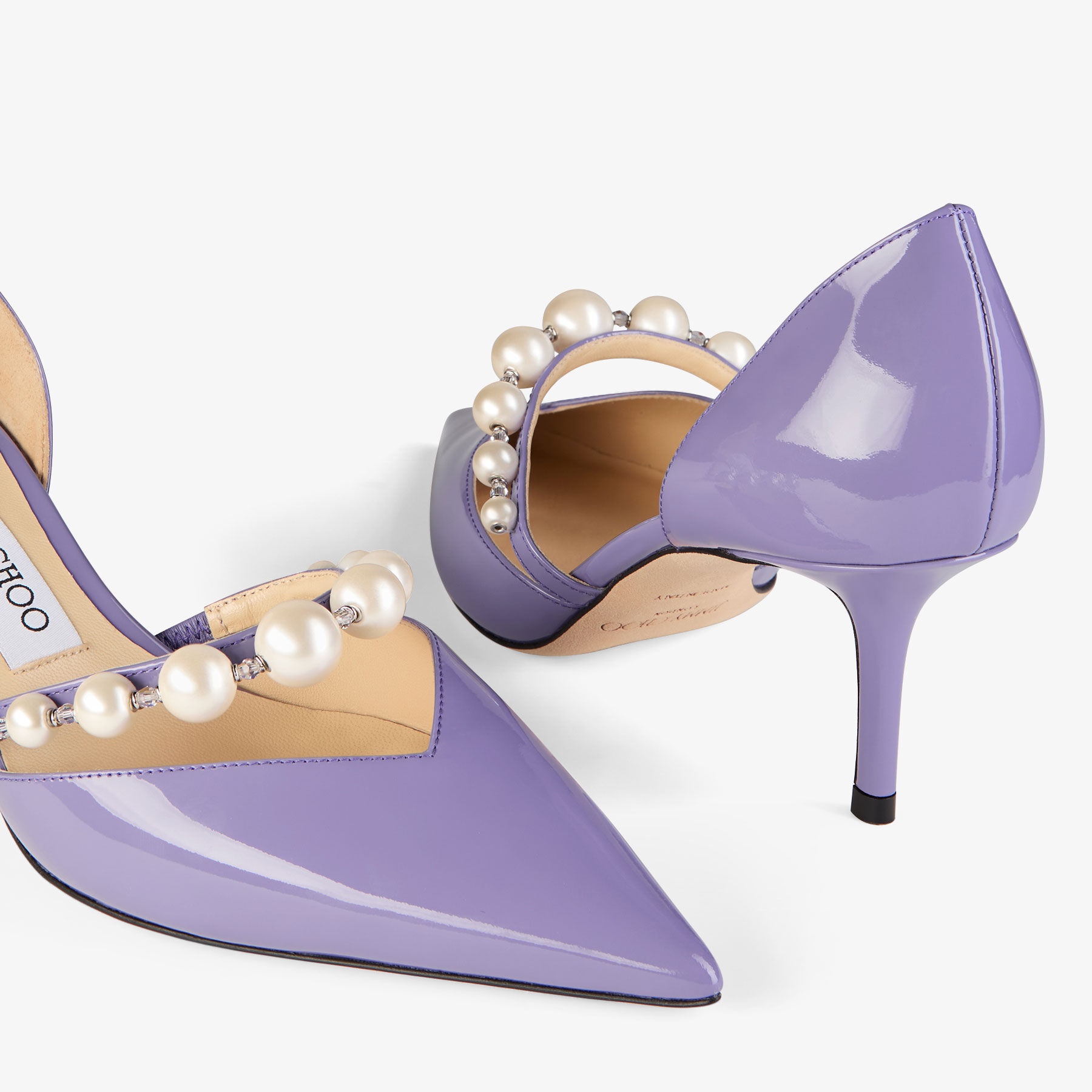 Aurelie 65
Tanzanite Patent Leather Pearl Pumps - 4