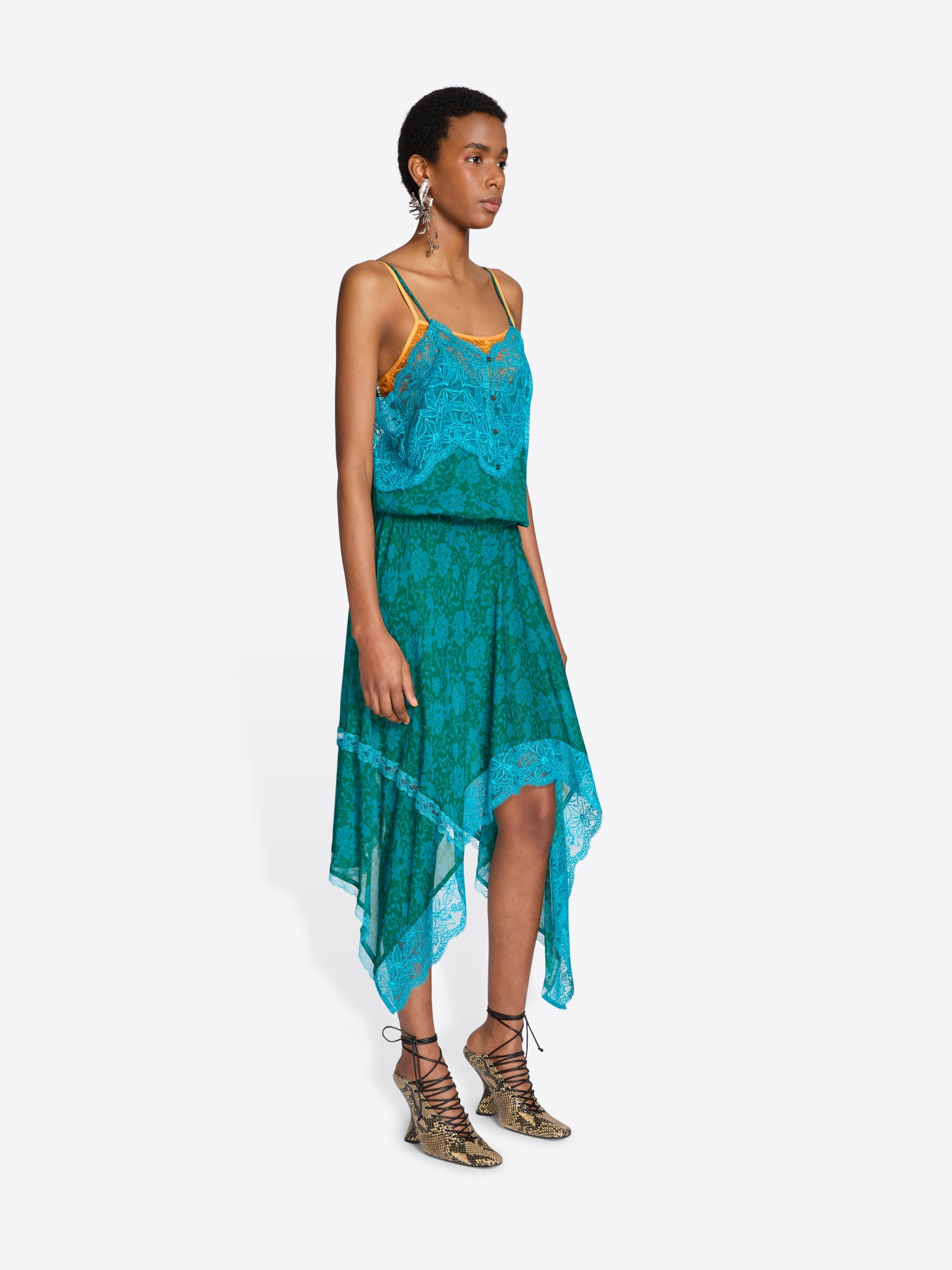 ASYMMETRICAL SLIP DRESS - 3