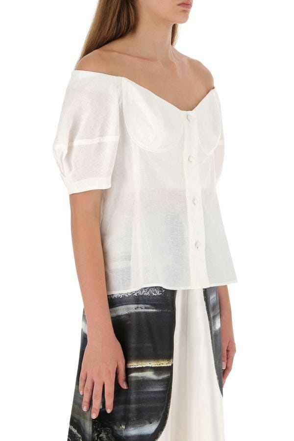 White linen top - 4