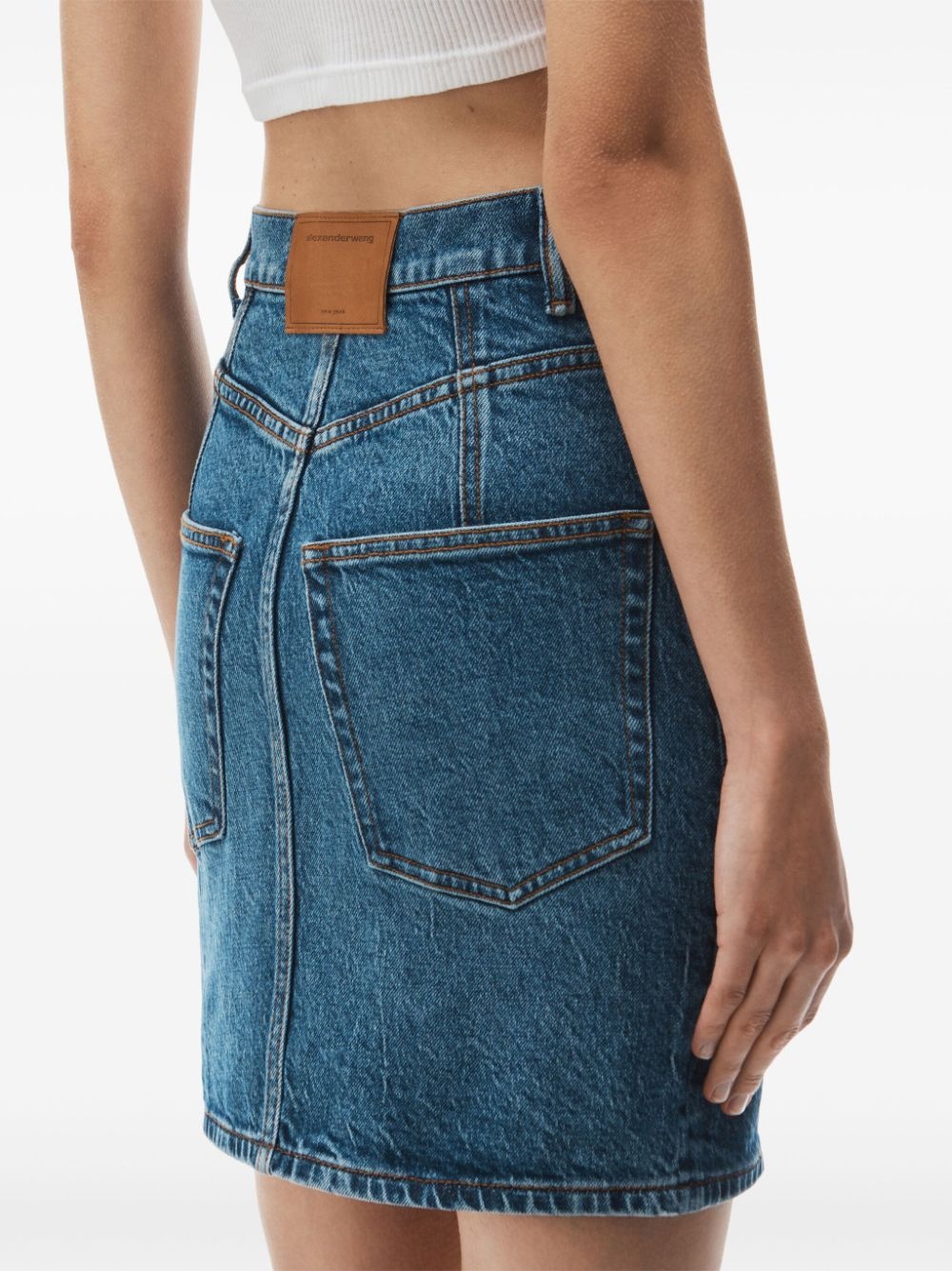 denim mini skirt - 5