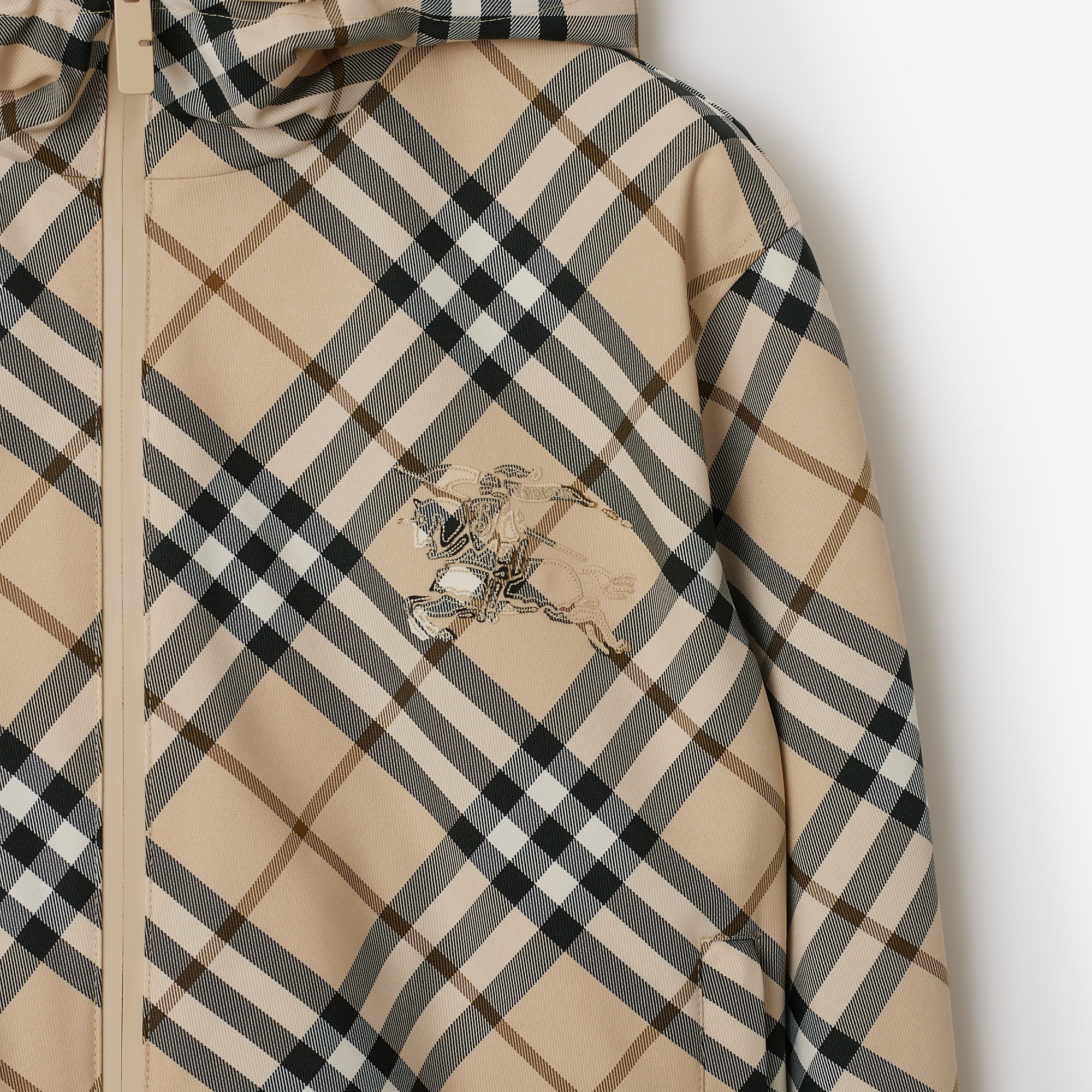 Cropped Reversible Check Jacket - 6