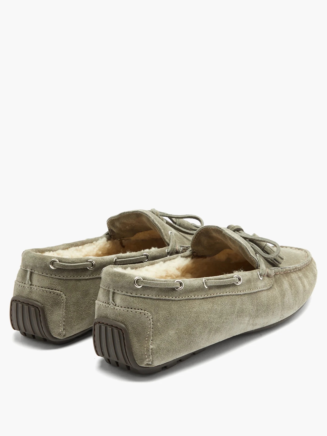 Harold shearling-lined suede slippers - 4