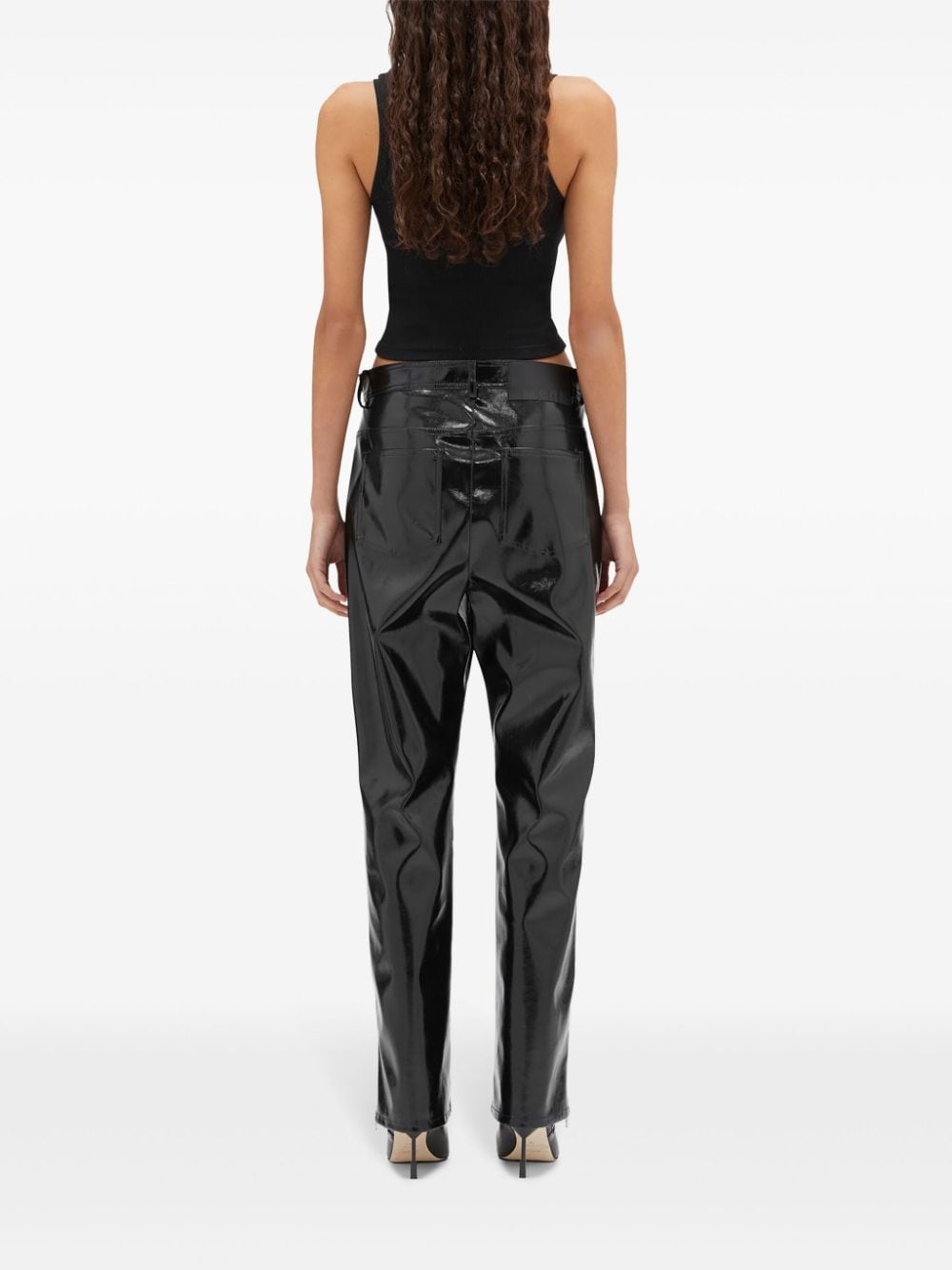 drop-crotch tapered trousers - 4