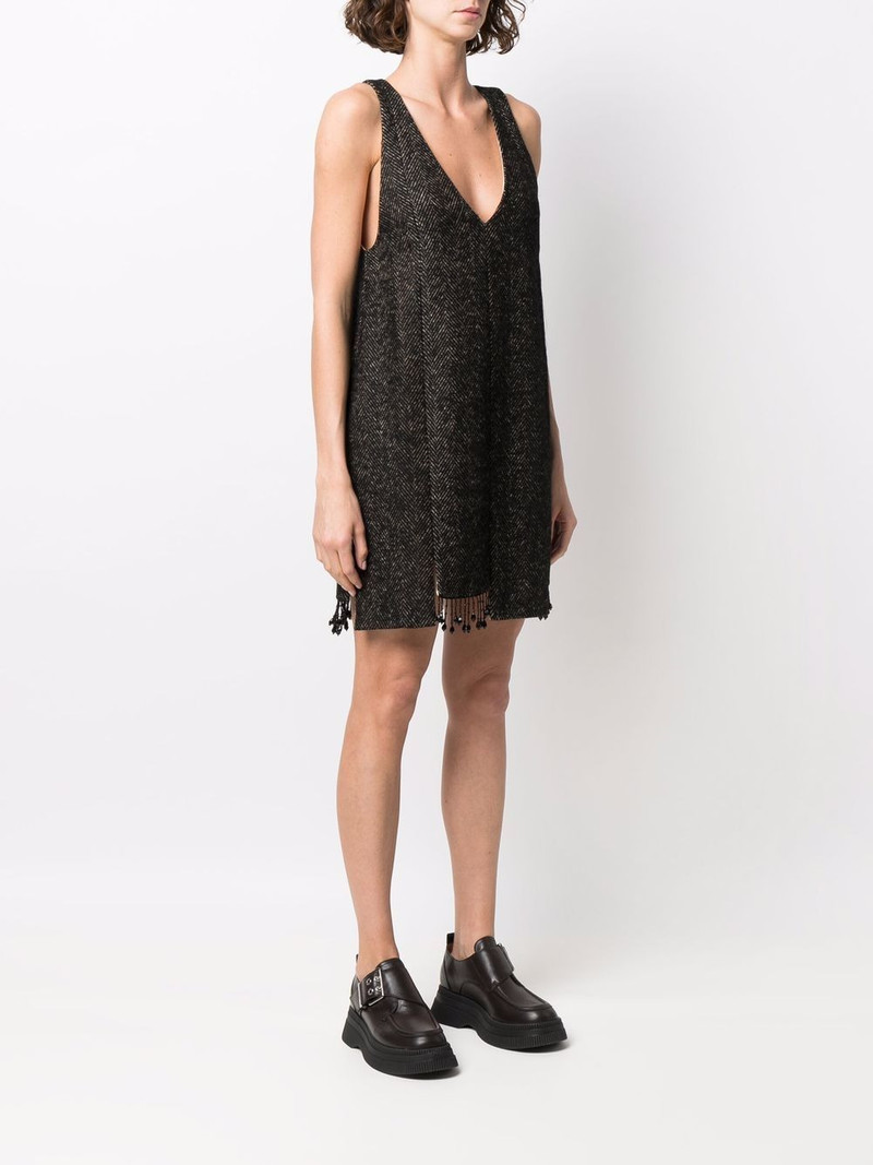 beaded step-hem shift dress 3