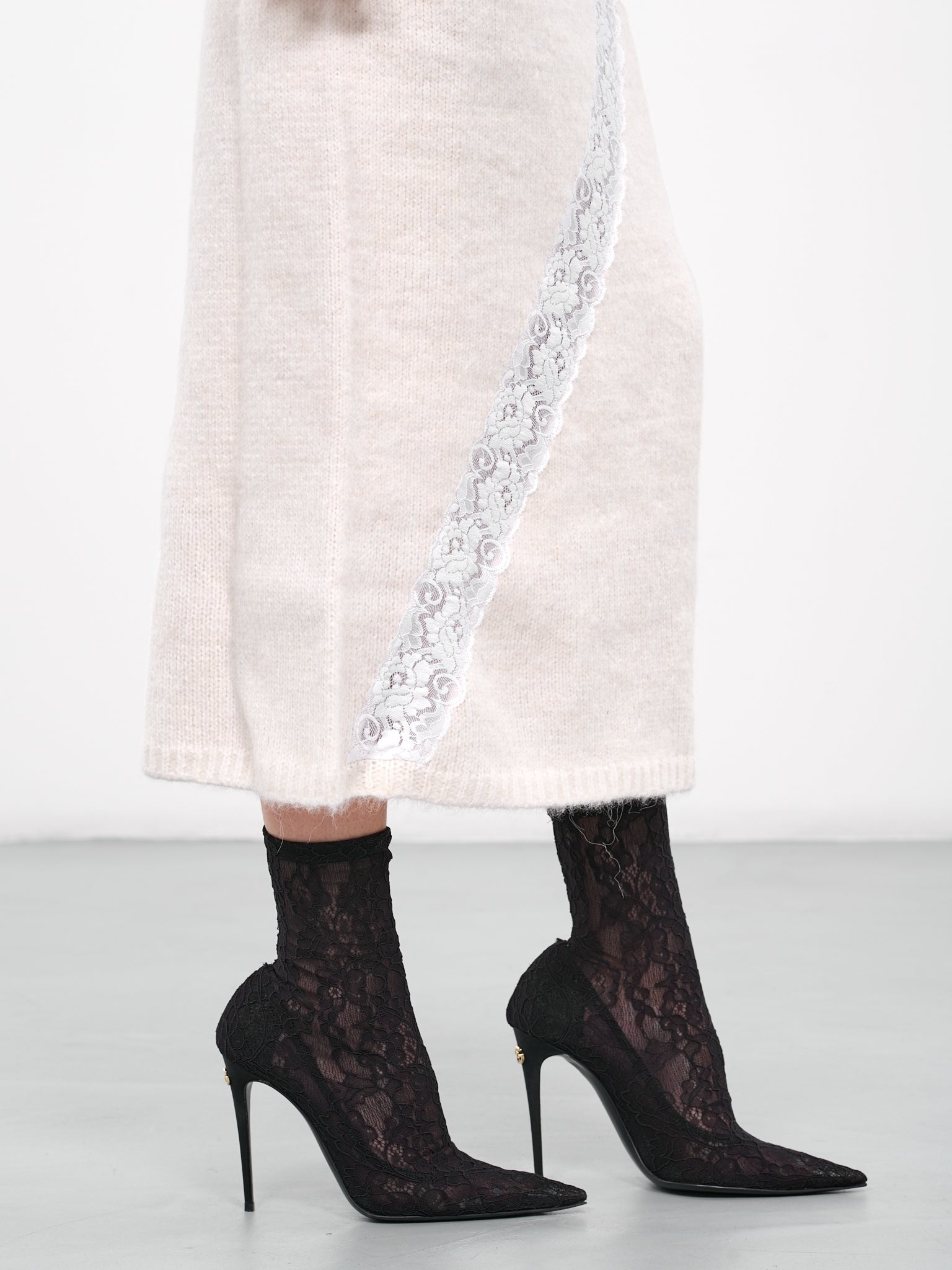 Lace Rib-Knit Skirt - 5