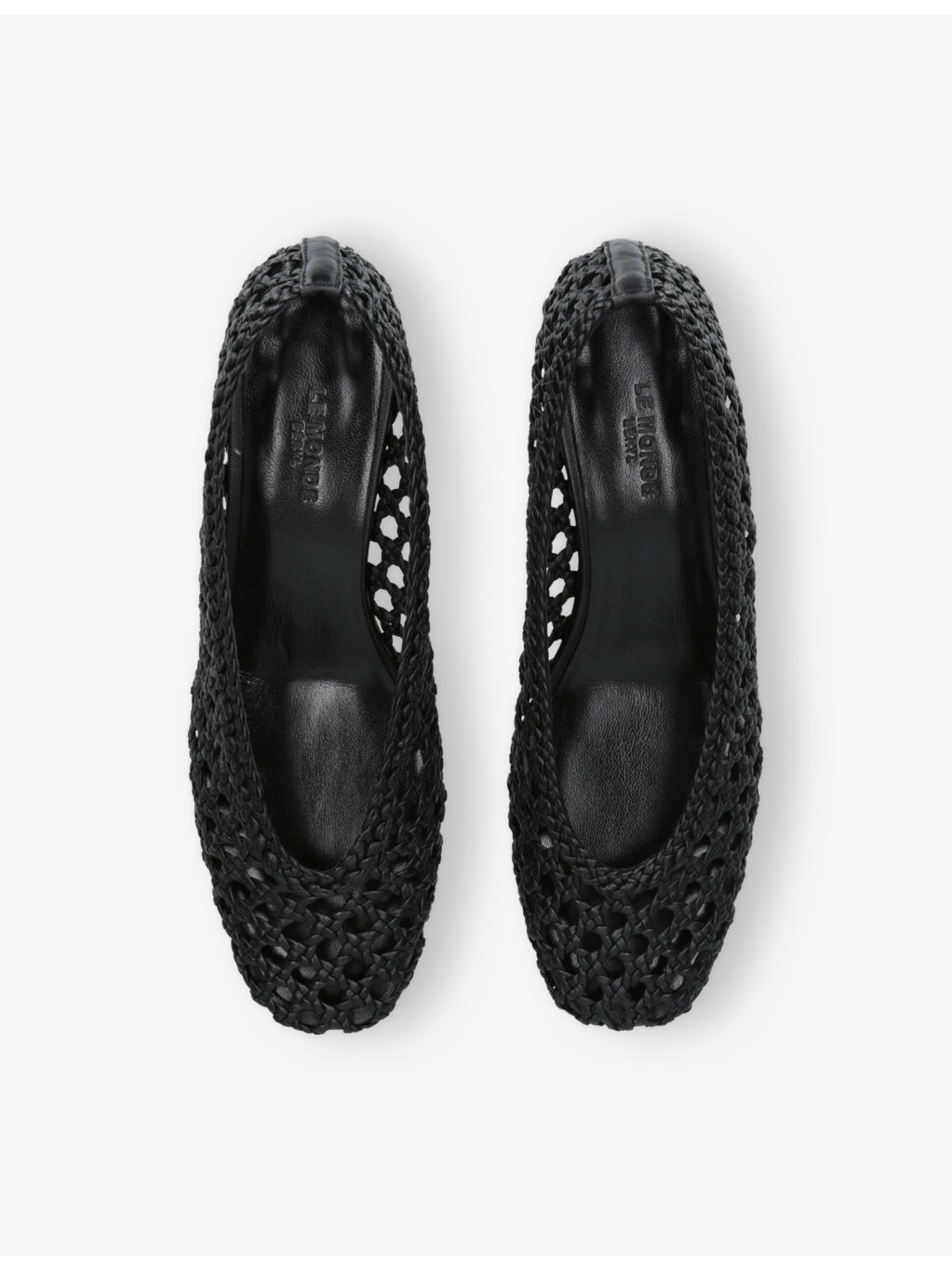 Ballet Pump Woven-Leather Heels - 2
