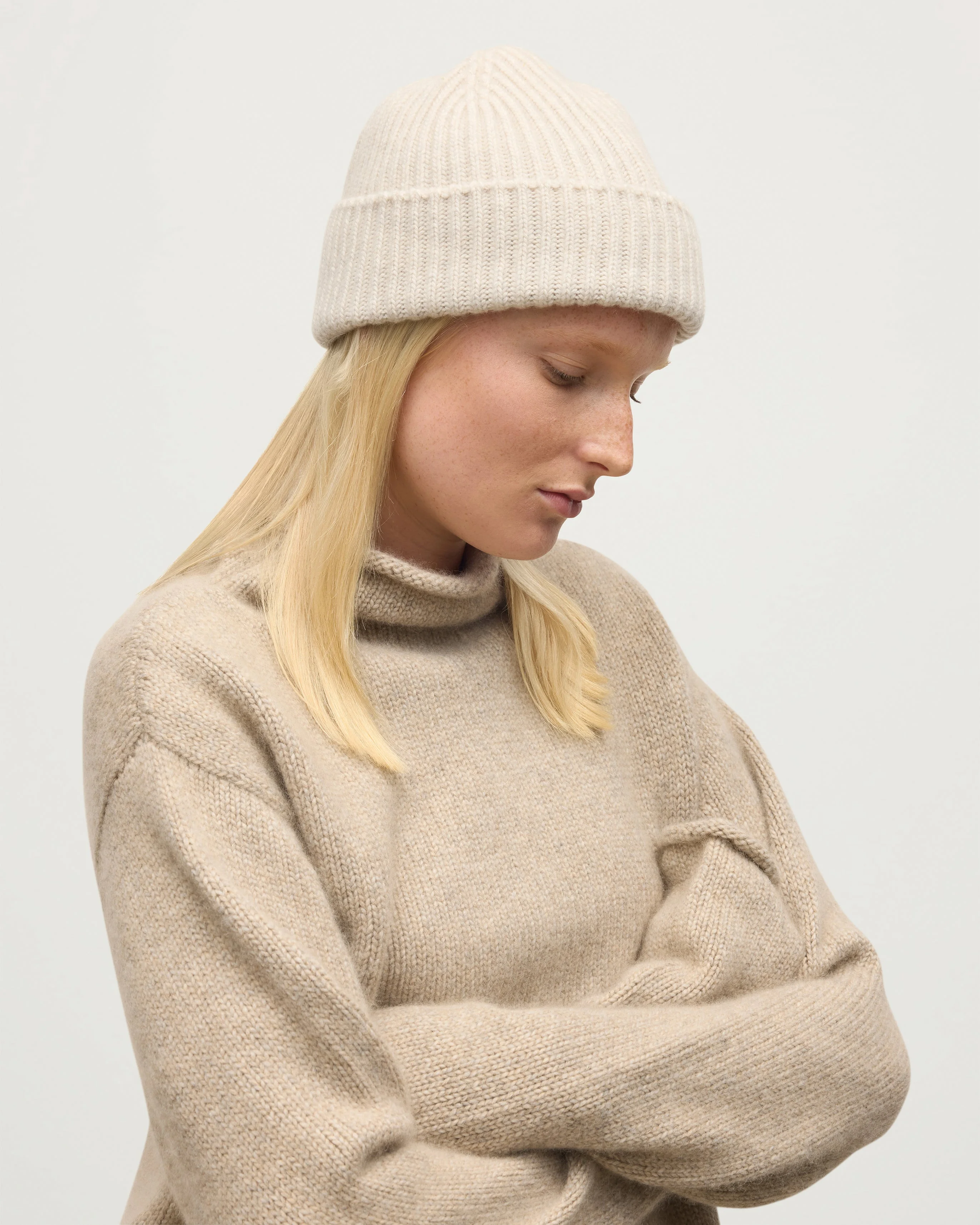 Lovat Natural Cashmere Hat - 1