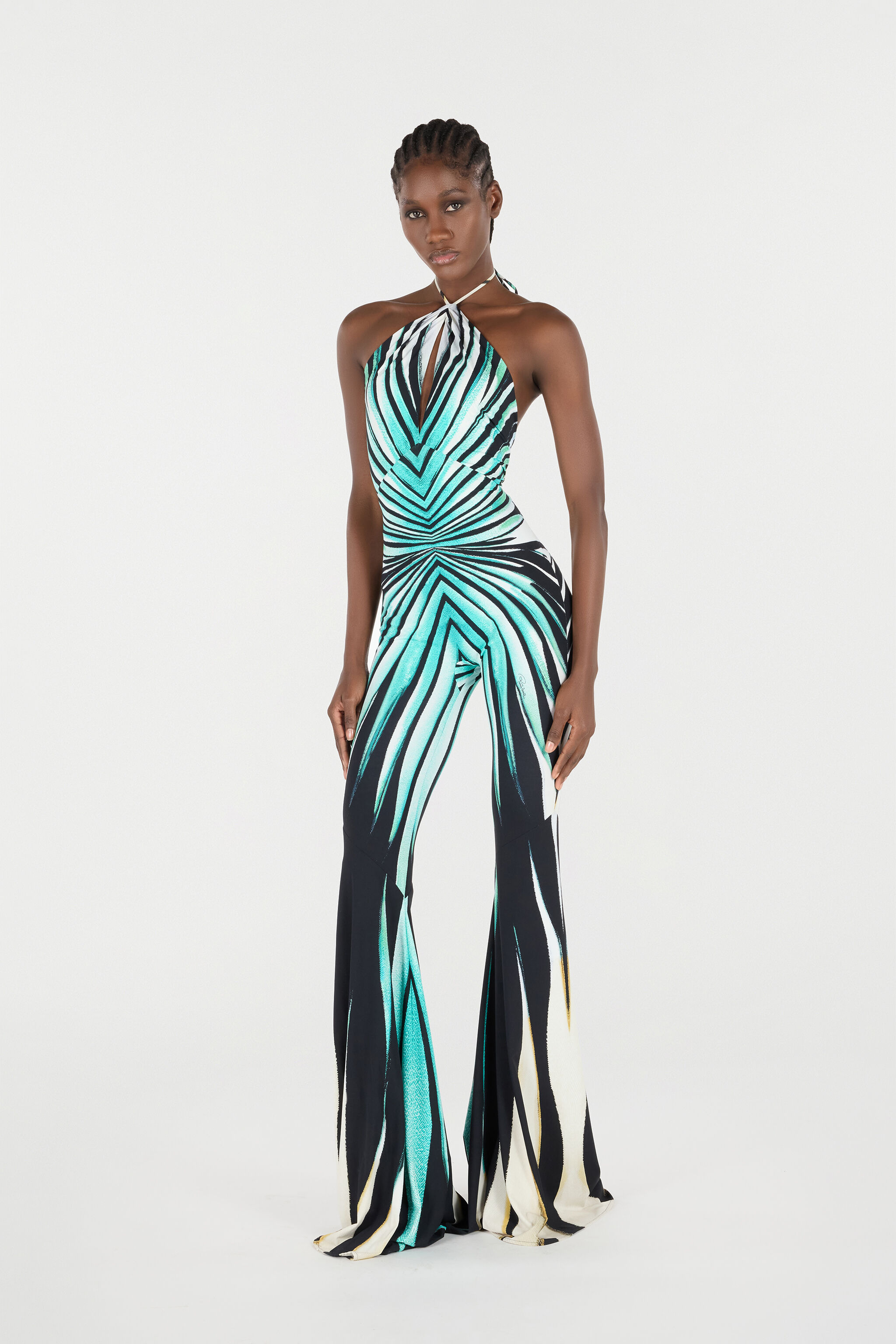 Ray of Sea Print Jumpsuit - 2
