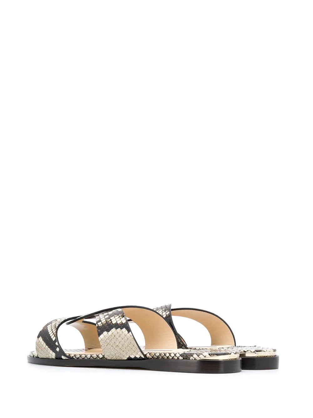 Atia snake-effect flat sandals - 3