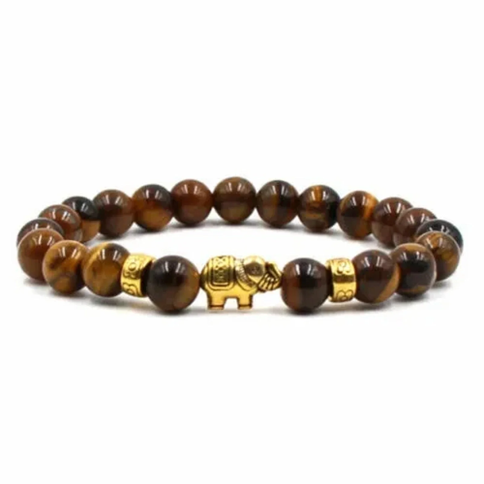 Bracelet - Gold Elephant Tiger's Eye - 1