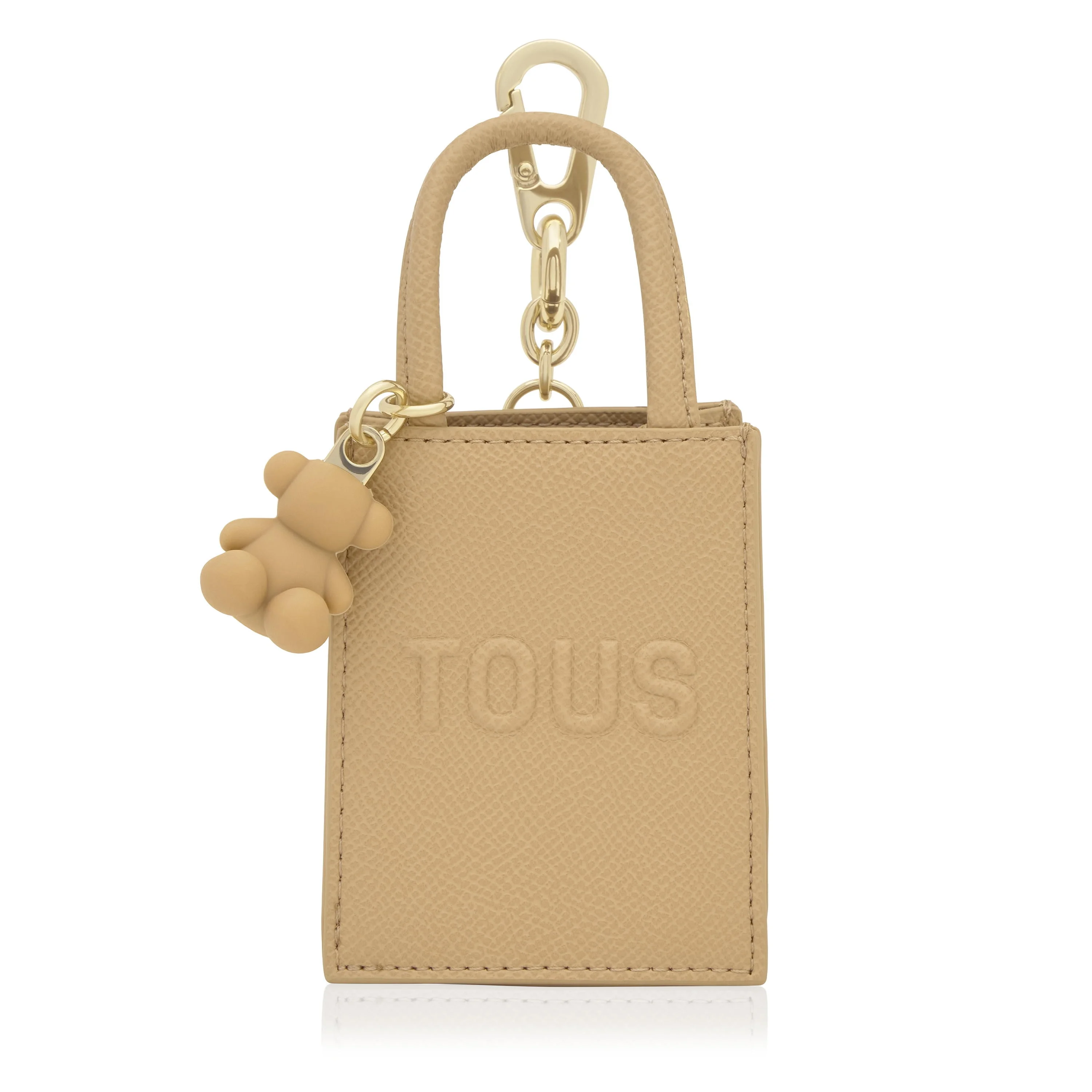 Sand-colored Pop minibag Key ring Audree - 1
